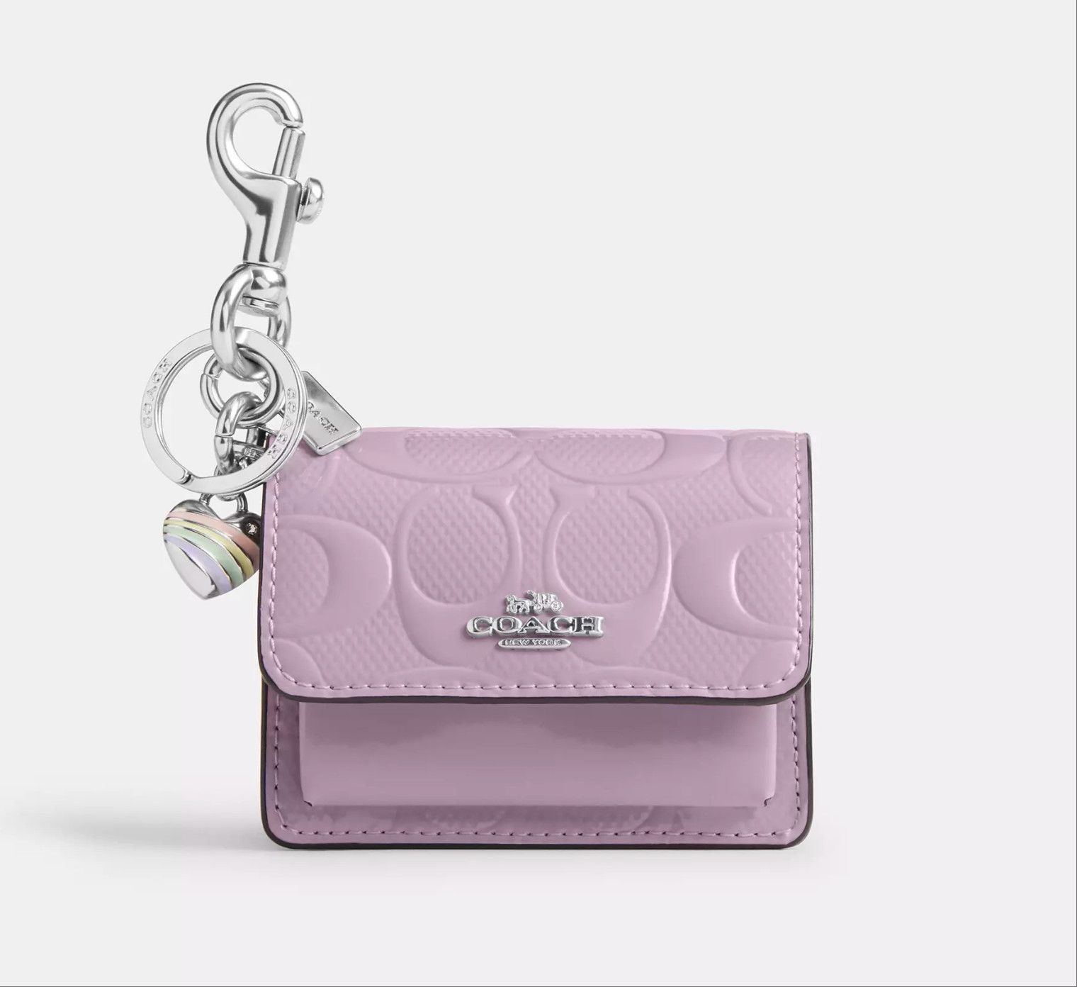 Coach Klare Bag Charm In Signature Leather With Heart Charm CDB50 Size ONE SIZE - 5 Thumbnail