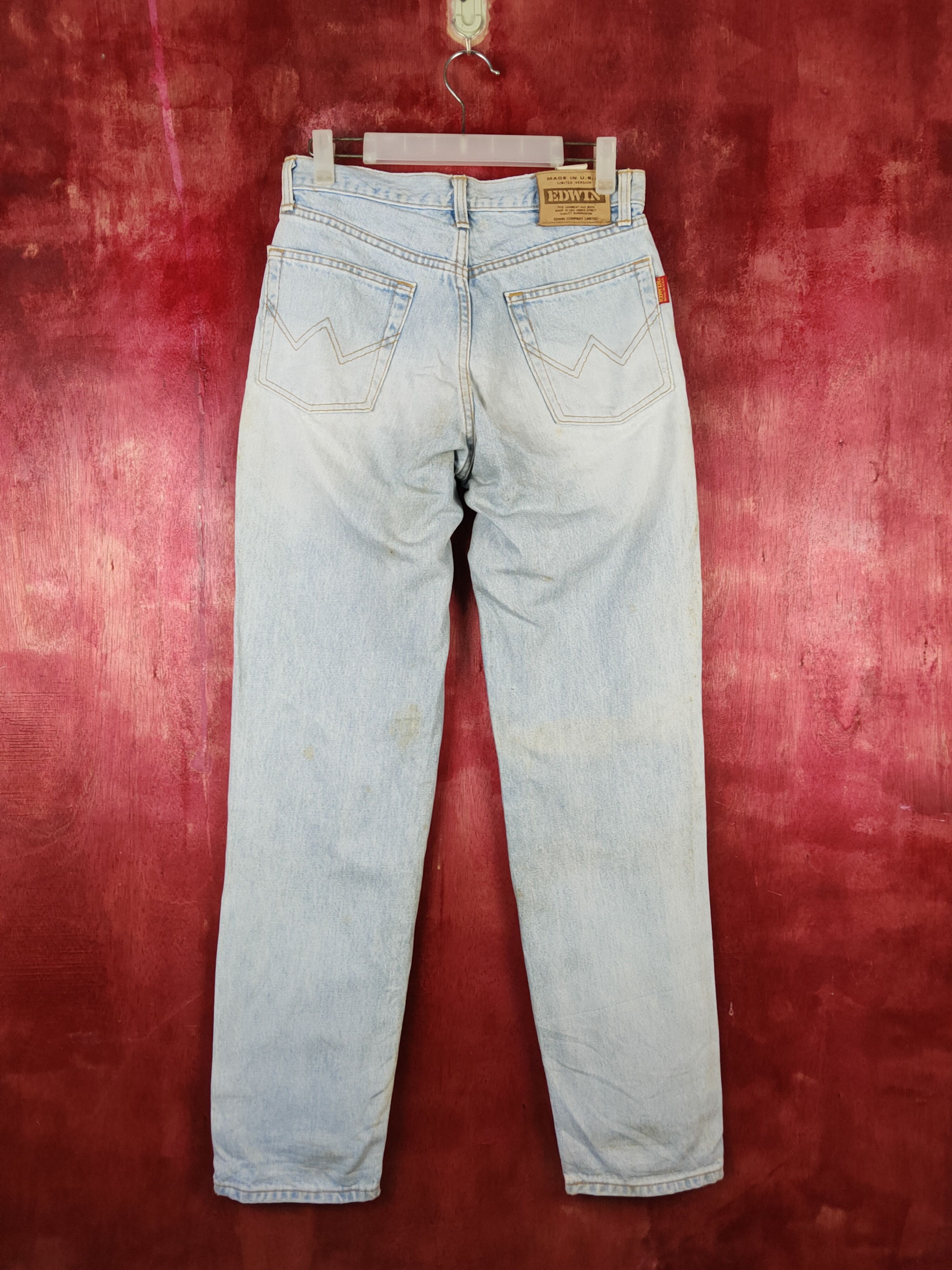 Edwin Edwin vintage Blue Faded Distressed Ripped Jeans #S1809 Size US 29 - 7 Thumbnail