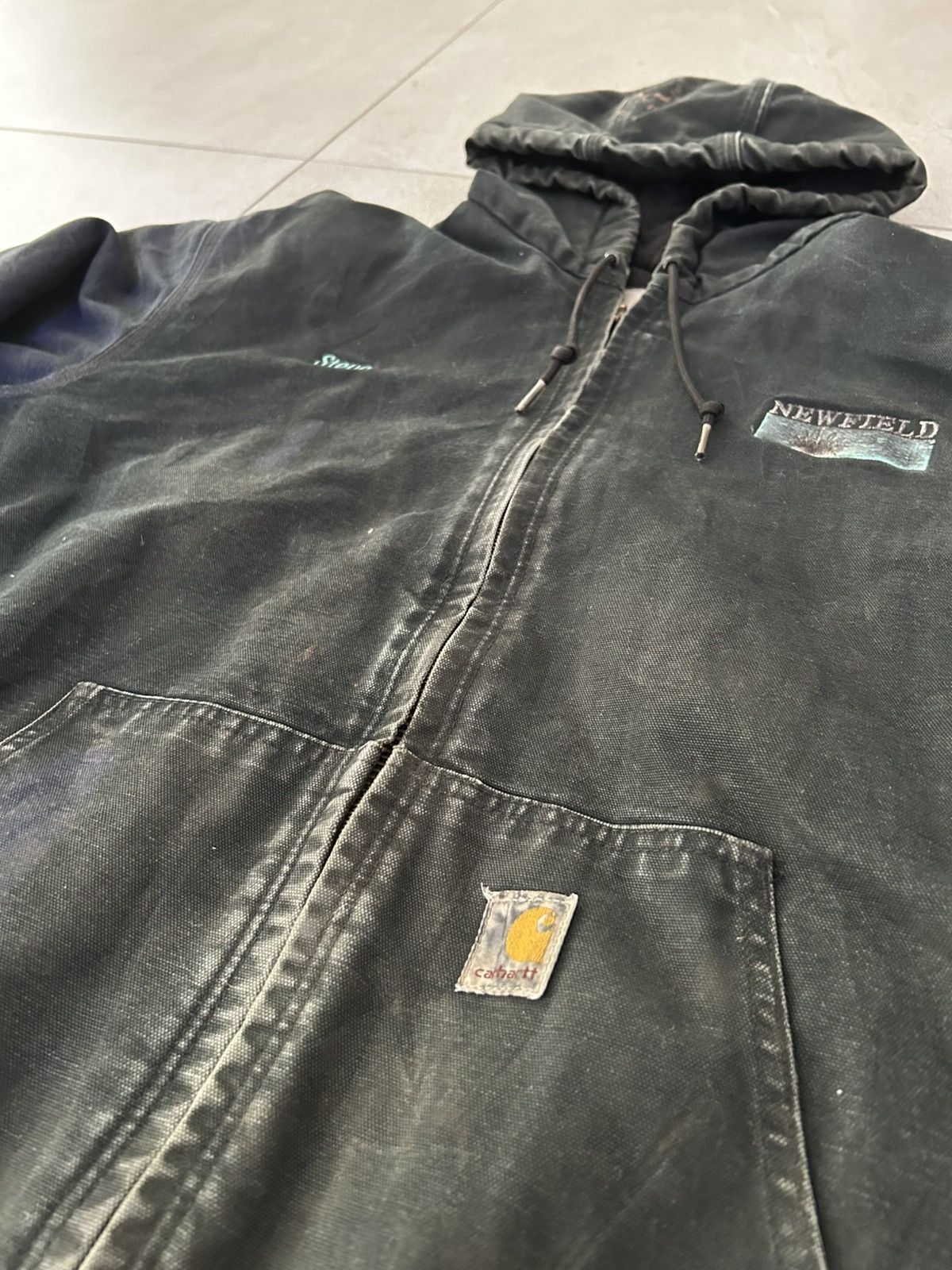 Carhartt Carhartt Duck Active Jacket Black Faded Distressed (Men’s L) Size US L / EU 52-54 / 3 - 2 Thumbnail