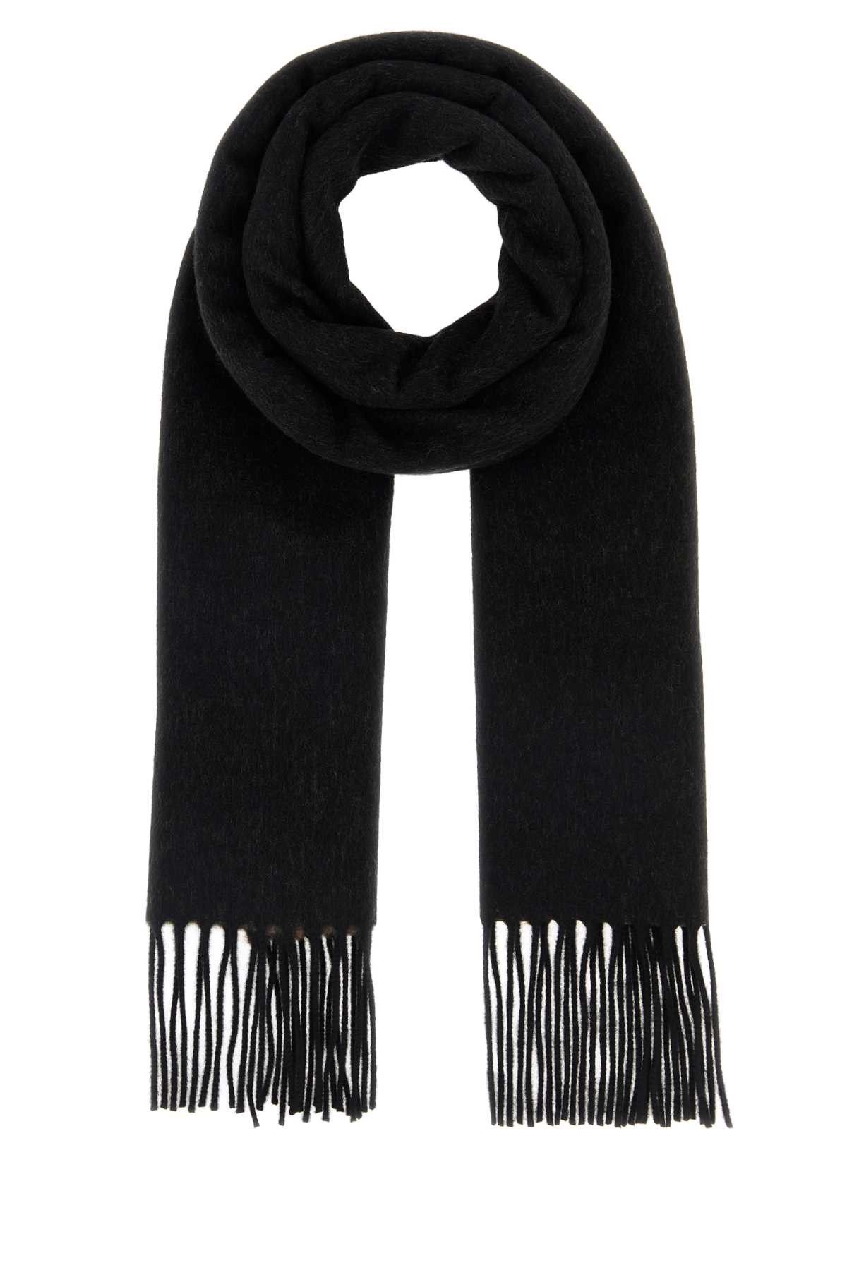 Fendi Black Wool Blend Scarf Size ONE SIZE - 1 Thumbnail