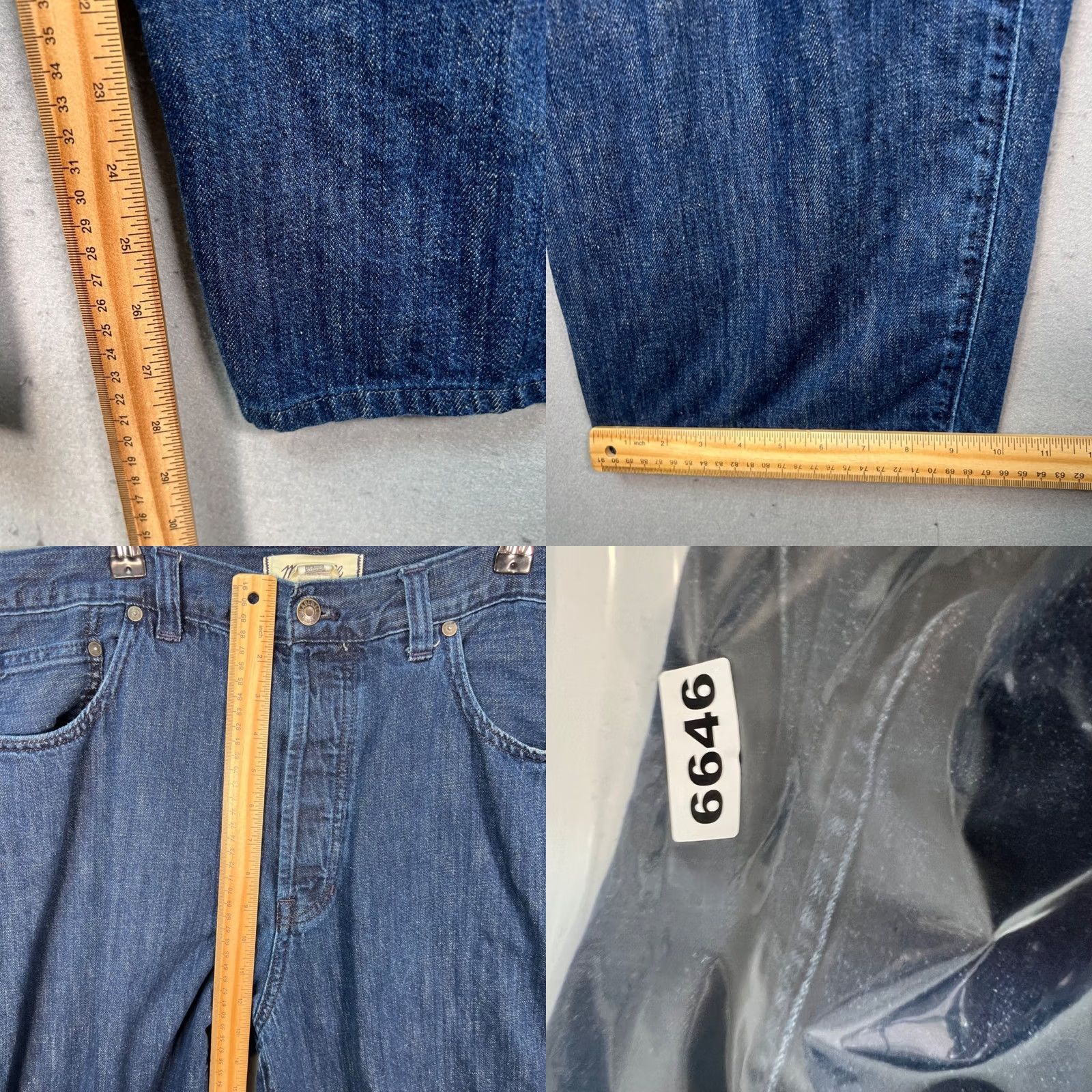 Madewell Madewell Jeans Wide-Leg Mens 34 x 29 Cotton Linen Denim Blue 5-Pocket Regular Vintage N/A Size US 34 / EU 50 - 8 Thumbnail