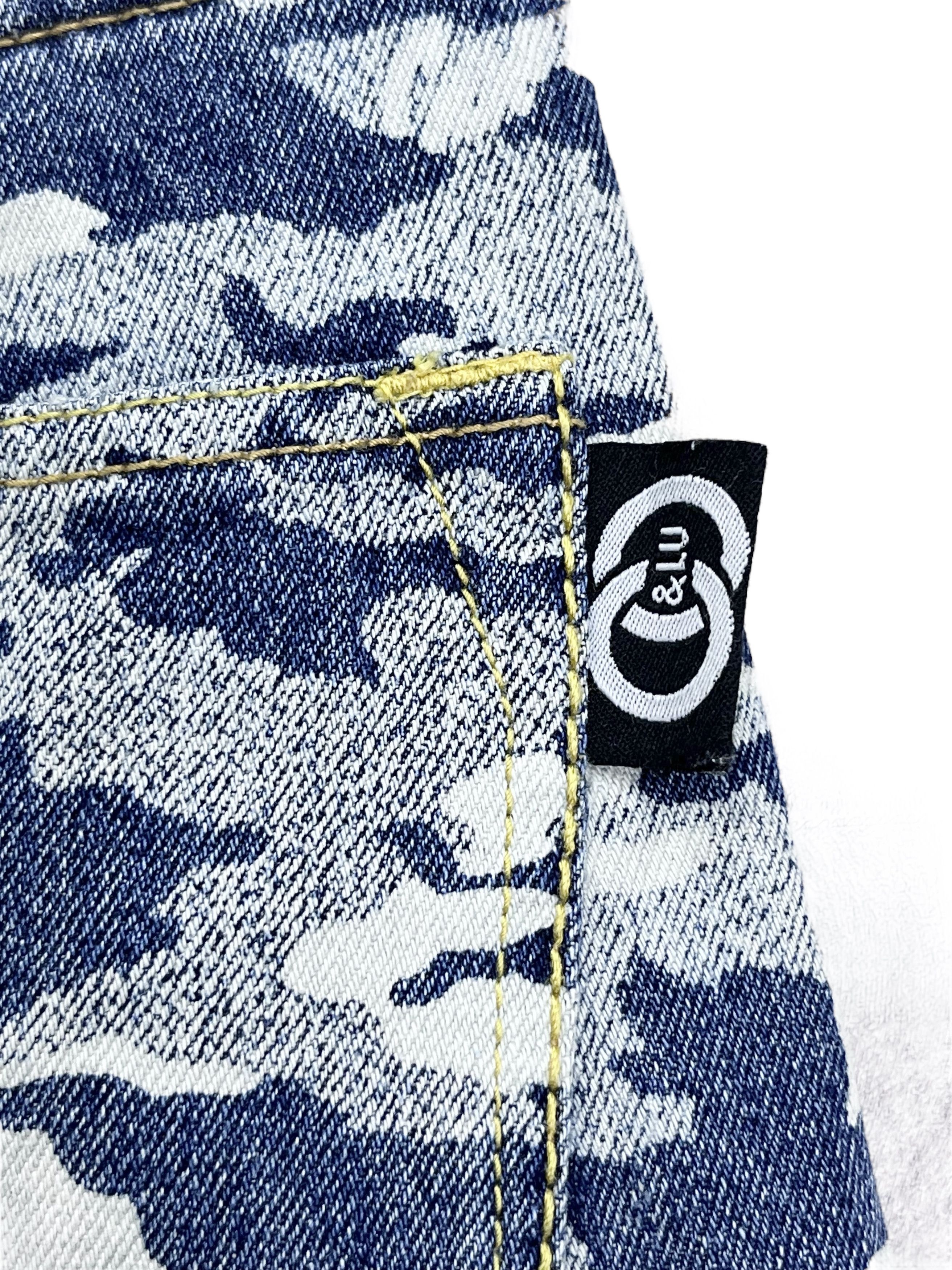 Japanese Brand FYE🔥Luxury Camo Print Denim Inspired by Hysteric Glamour Size US 27 - 6 Thumbnail