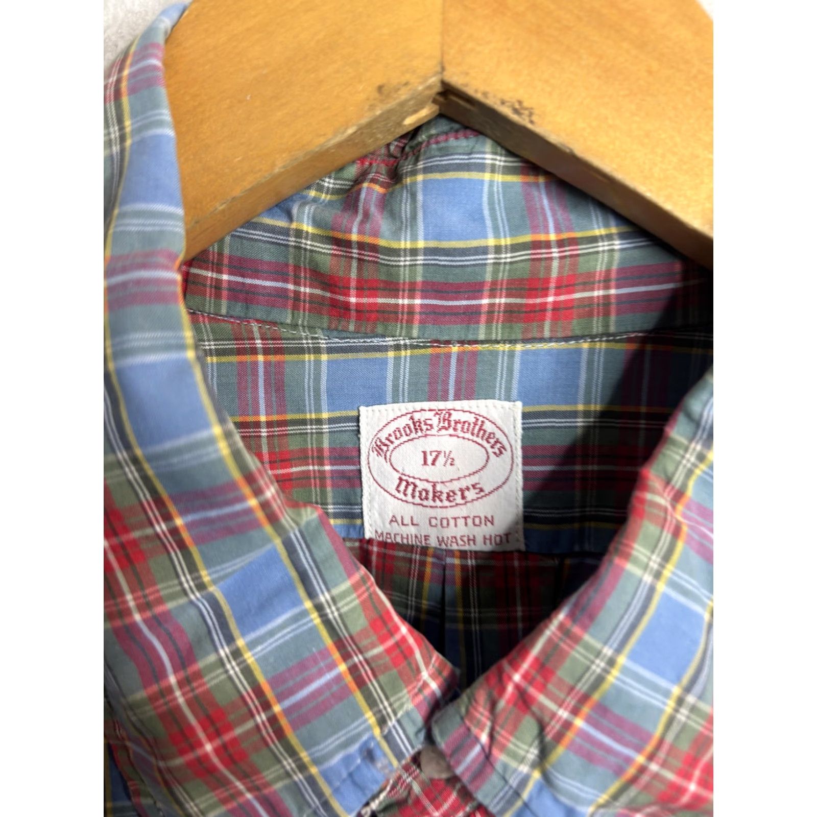 Brooks Brothers Brooks Brothers Shirt Mens XL Blue Red Plaid Button-Down Short Sleeve Madras Size US XL / EU 56 / 4 - 3 Thumbnail