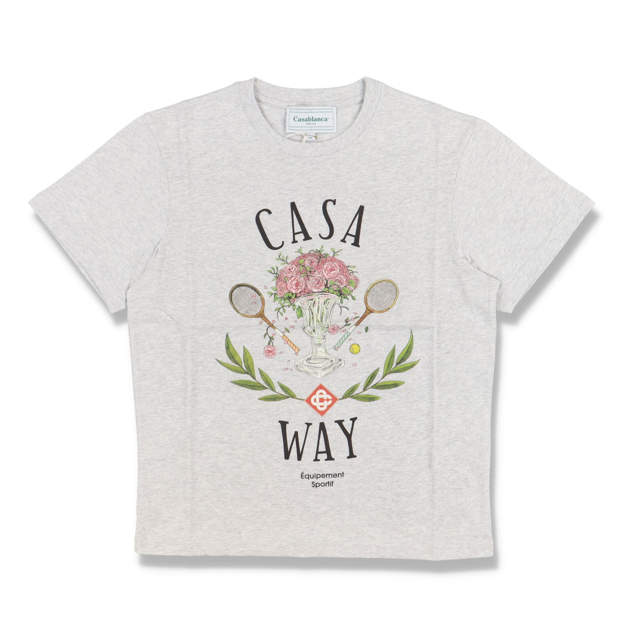 image of Casablanca Grey Casa Way Bouquet T-Shirt, Women's (Size XS)