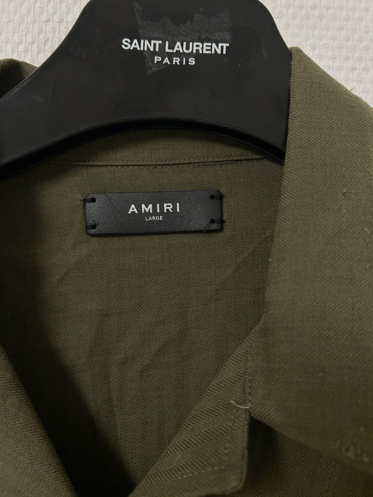 Amiri 2017 Military Patch Cropped Shirt Size US L / EU 52-54 / 3 - 5 Thumbnail