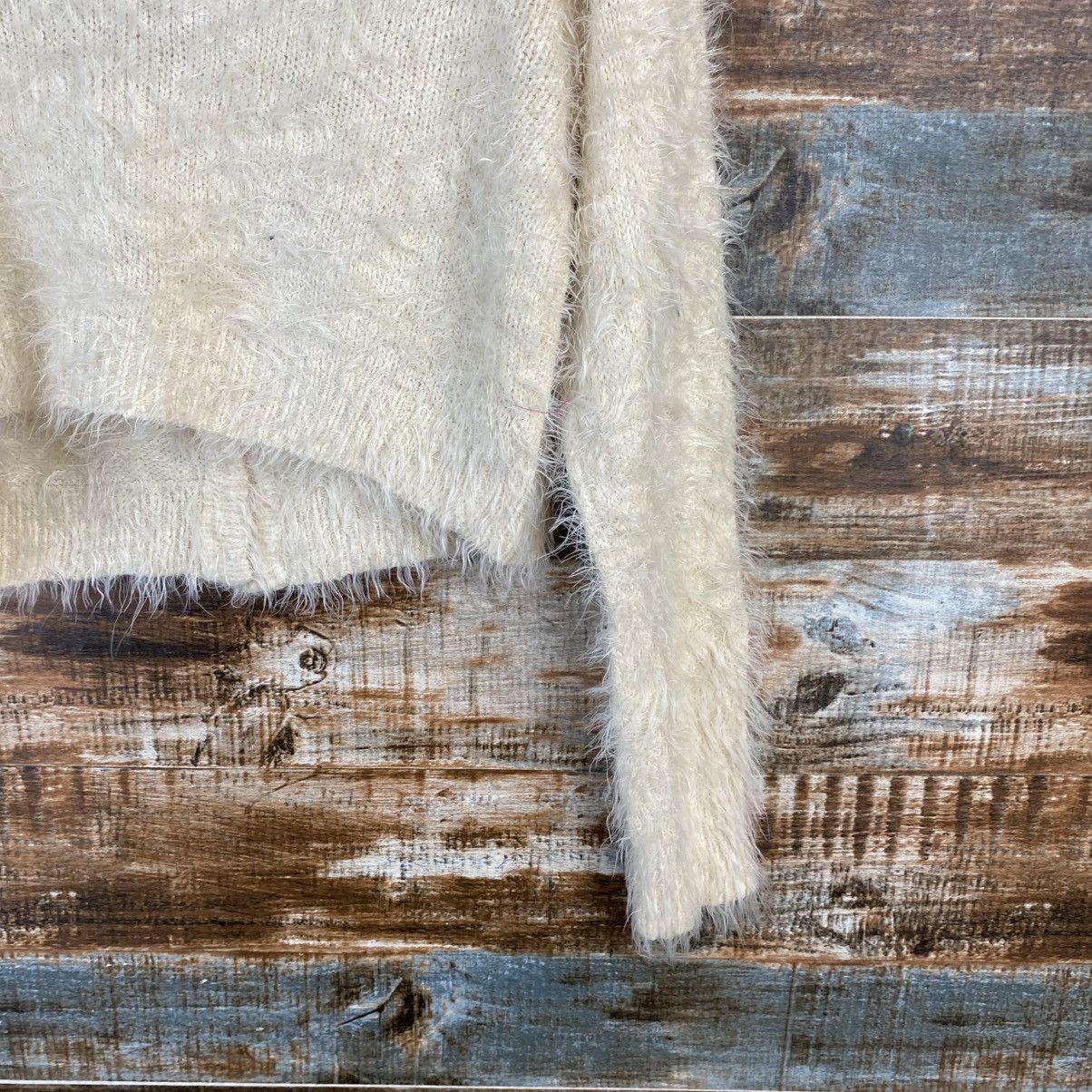 Homespun Knitwear DL Wallamanda White Mohair fur shaggy Knitwear #C1091 Size XS / US 0-2 / IT 36-38 - 14 Thumbnail
