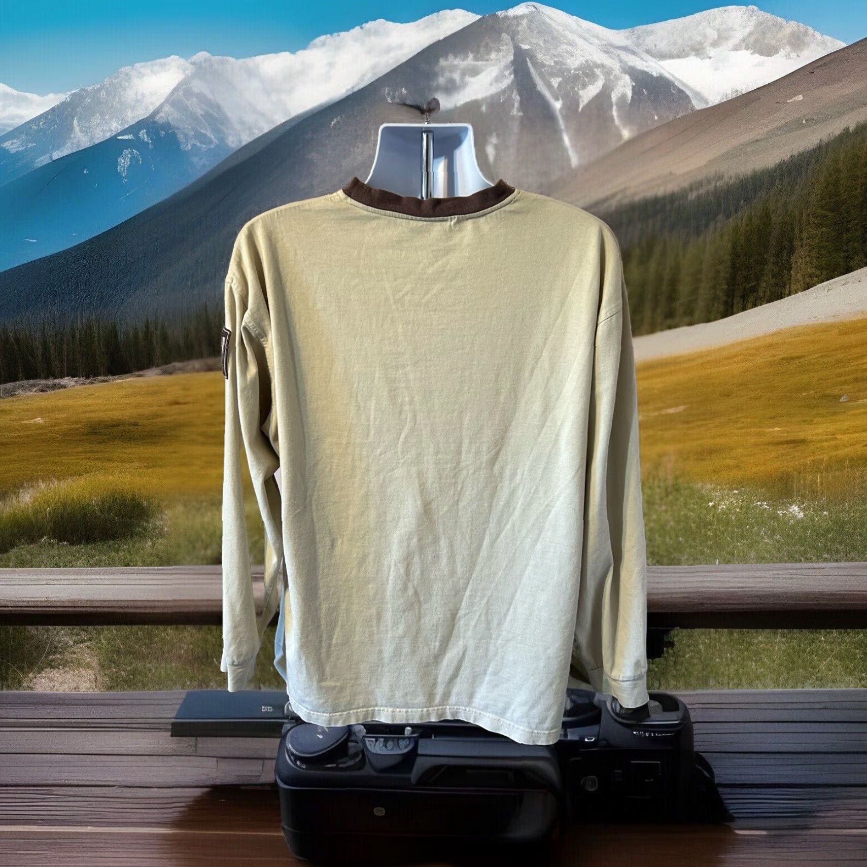 Southpole VINTAGE South Pole Authentic Collection Long Sleeve Shirt Men XL Tan Brown Spell Out Size US XL / EU 56 / 4 - 5 Thumbnail