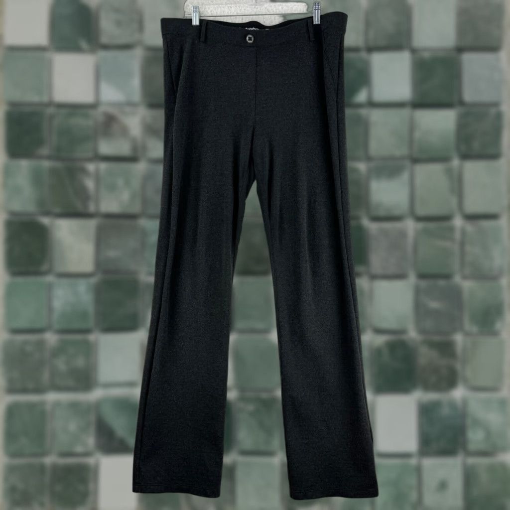 Vintage Betabrand Gray Pull On Straight Leg Pants Womens Stretch Elastic Waist Size XLP Size 40" / US 18 - 1 Thumbnail