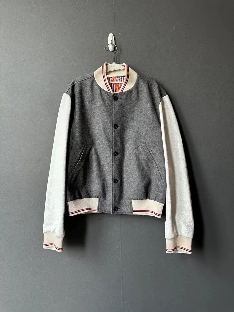 Thom Browne Thom BrowneCashmere patchwork baseball uniform jacket 2503- Size US M / EU 48-50 / 2 - 1 Thumbnail