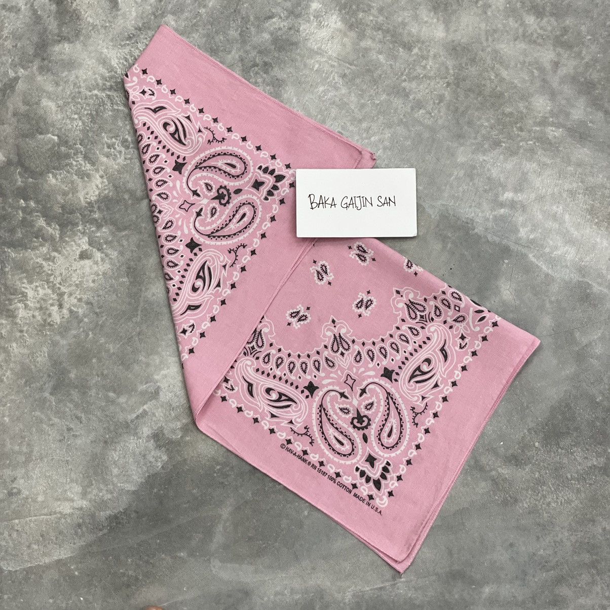 Cowboy Equipment × Vintage Made In USA Fast Have A Hank Handkerchief Bandana Scarf Pink Size ONE SIZE - 5 Thumbnail