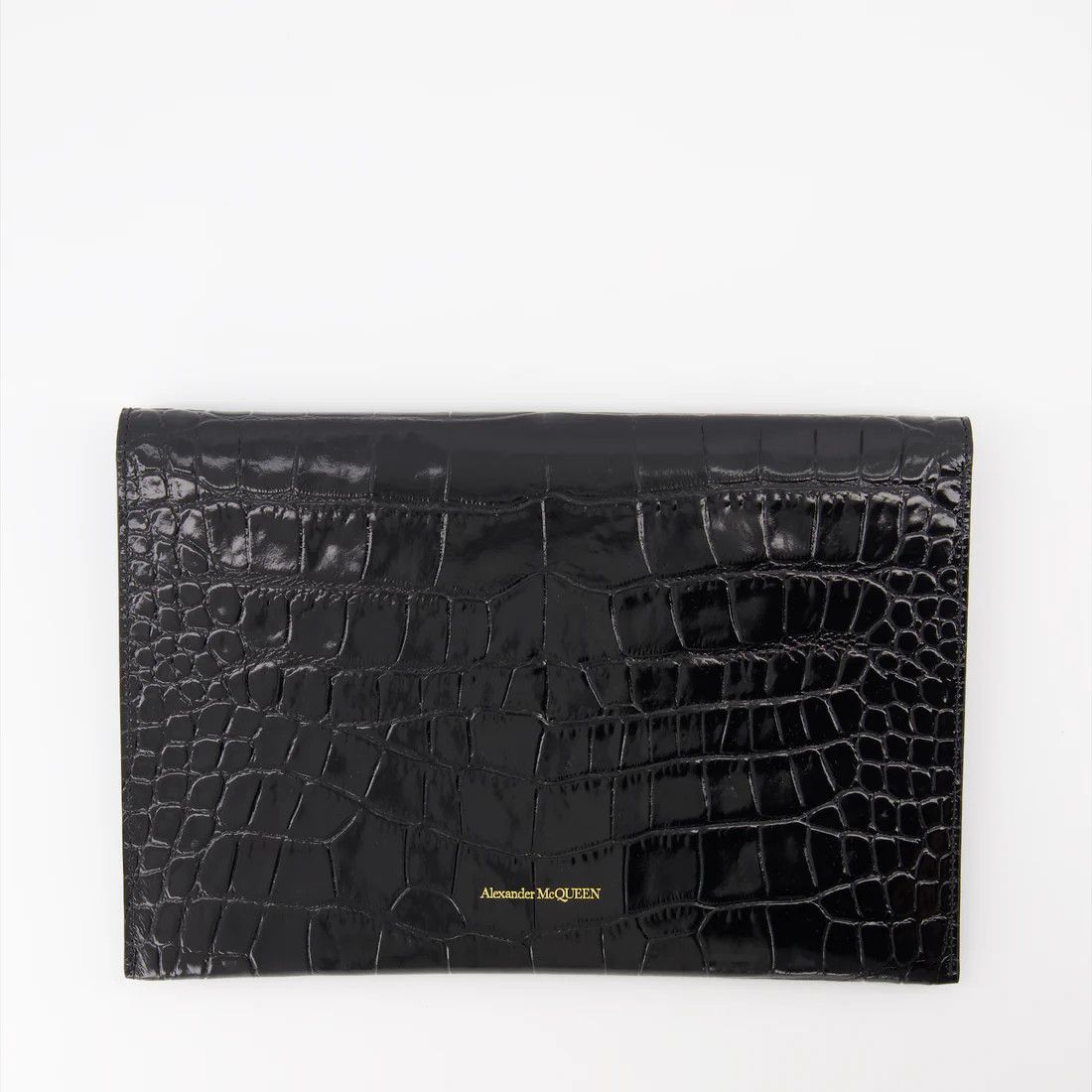 Alexander McQueen o1s22i1n1024 Size: OS / Skull Envelope Pouch in Black Size ONE SIZE - 2 Thumbnail