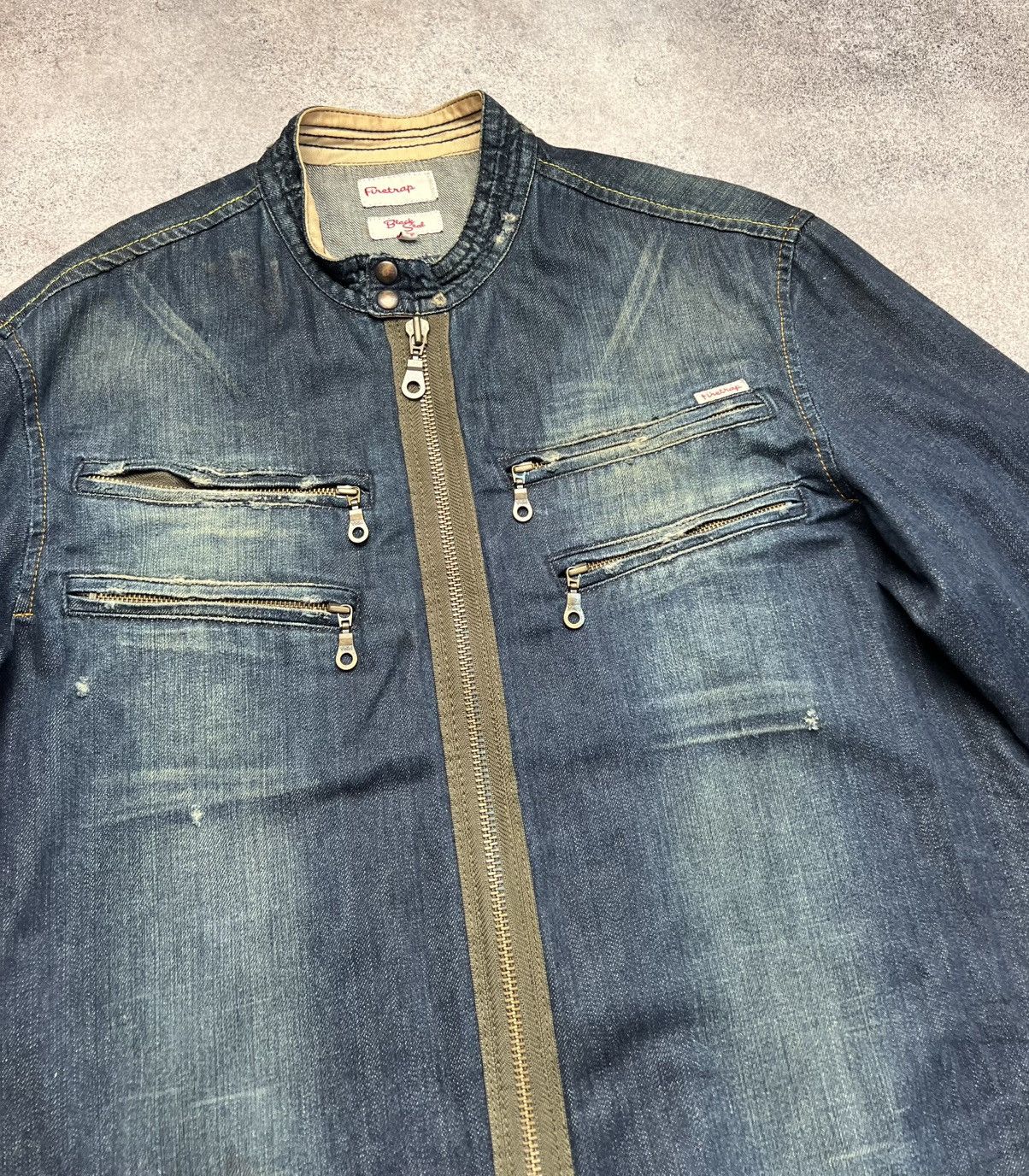 Firetrap × Vintage Firetrap vintage denim biker jacket Size US XL / EU 56 / 4 - 4 Thumbnail