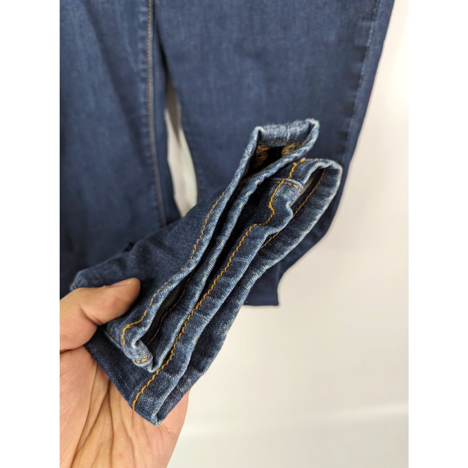 Anthropologie Anthropologie Pilcro & The Letterpress Serif Fit Dark Wash Jeans Size 31 - Women's Denim Skinny Jeans Blue Solid Zip Size 24" / US 00 / IT 34 - 3 Thumbnail