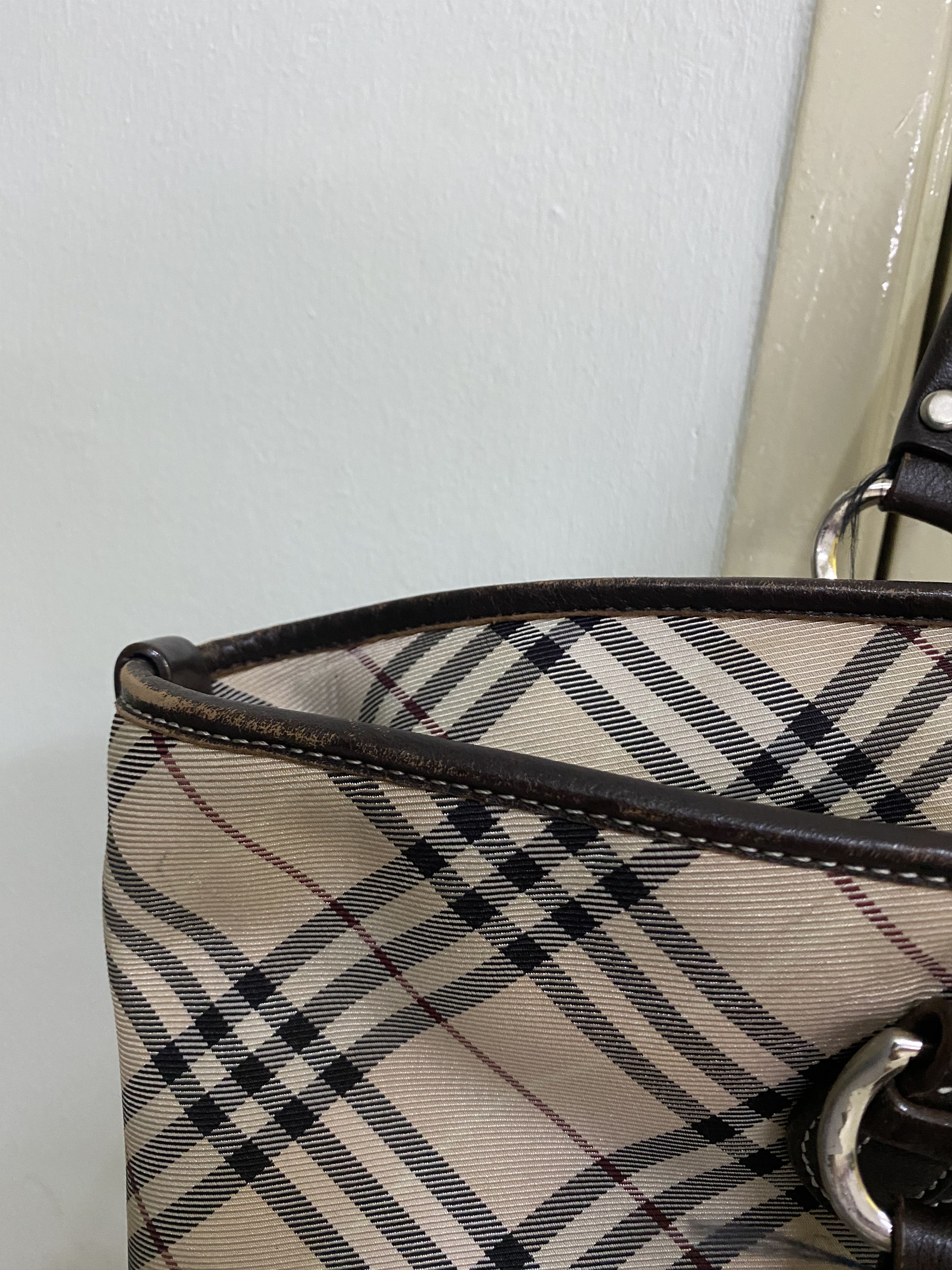 Burberry Burberry Nova Check Tote Bag Nylon Size ONE SIZE - 6 Thumbnail