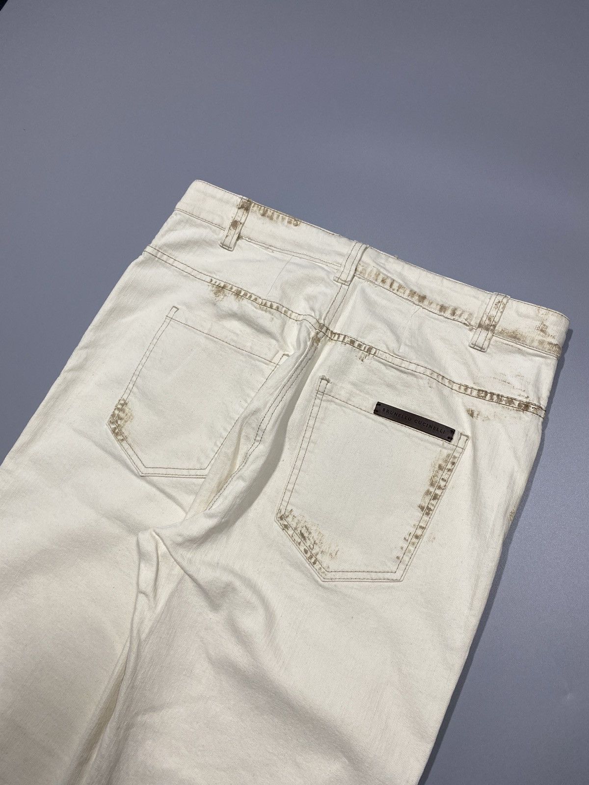 Brunello Cucinelli Dirty White Jeans Size US 32 / EU 48 - 8 Thumbnail