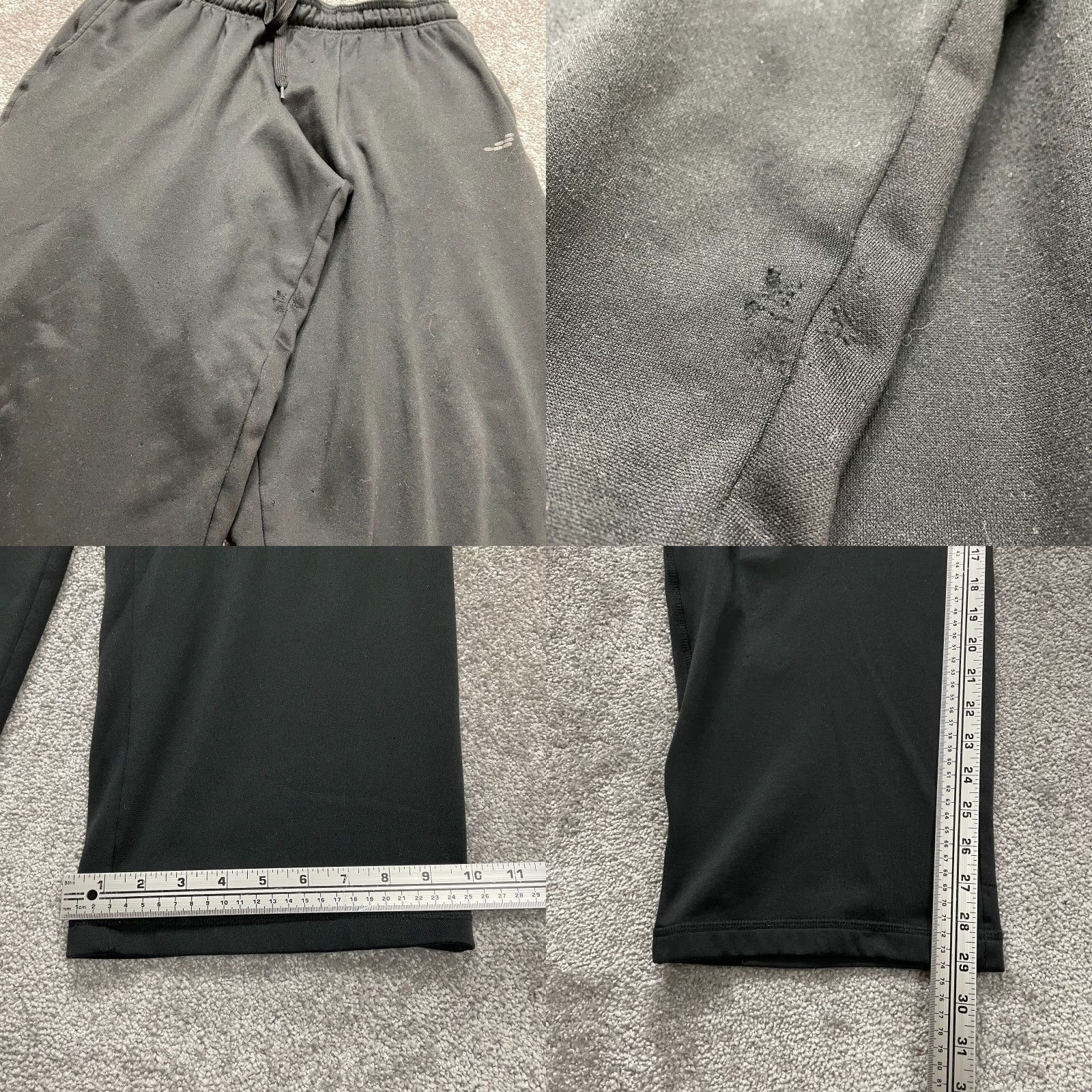 Vintage BCG Sweatpants Mens XL Black Elastic Waist Knit 100% Polyester Regular Inseam 29in Straight Leg Activewear Casual Elastic Waist Size US 36 / EU 52 - 8 Thumbnail