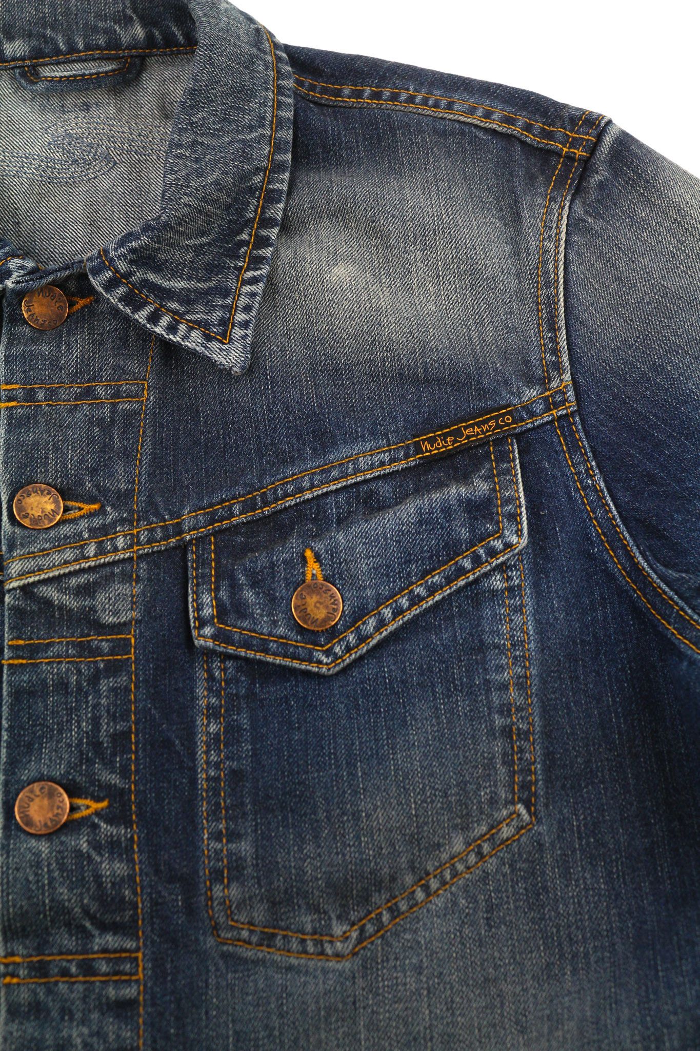 Nudie Jeans CONNY S Night Rain Buttoned Polo Neck Jacket 81606 Size US S / EU 44-46 / 1 - 6 Thumbnail