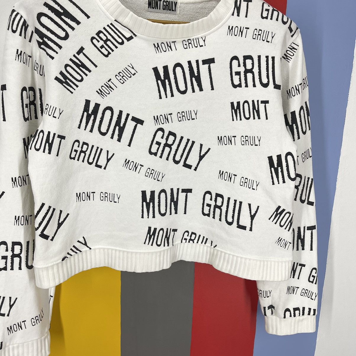 Japanese Brand MONT GRULY Made In Japan Women Crop Sweatshirt #1408/AW Size S / US 4 / IT 40 - 4 Thumbnail