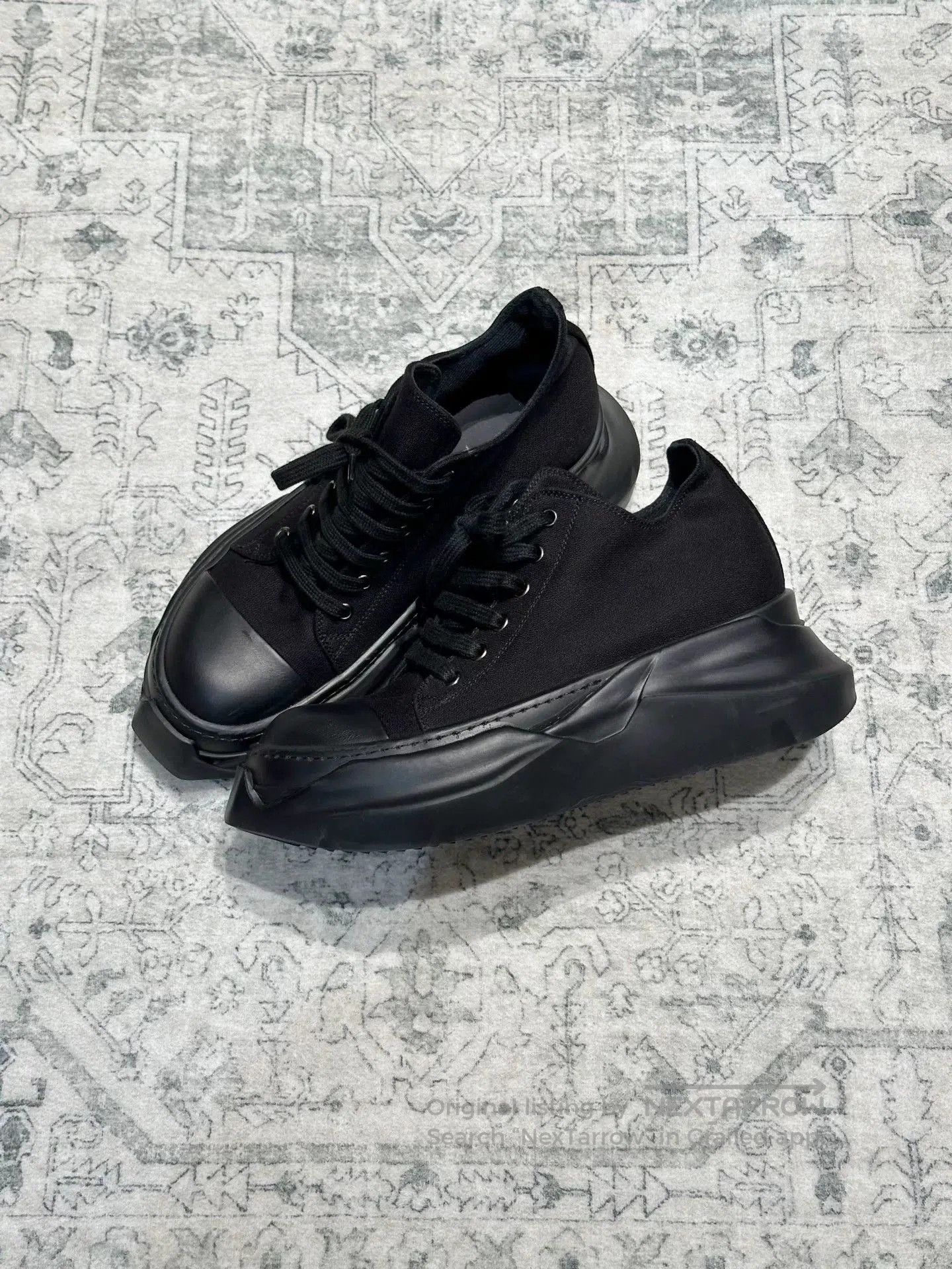 Rick Owens Rick Owens Platform Canvas Black Sneakers. Size US 6 / EU 39 - 5 Thumbnail