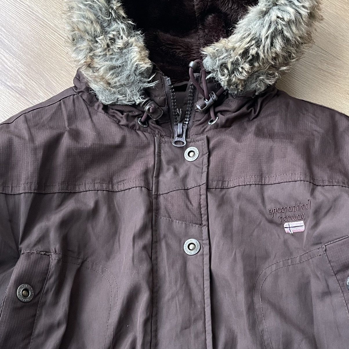 If Six Was Nine Vintage Fur Multi Pocket Bomber Jacket LGB Style Size US L / EU 52-54 / 3 - 9 Thumbnail