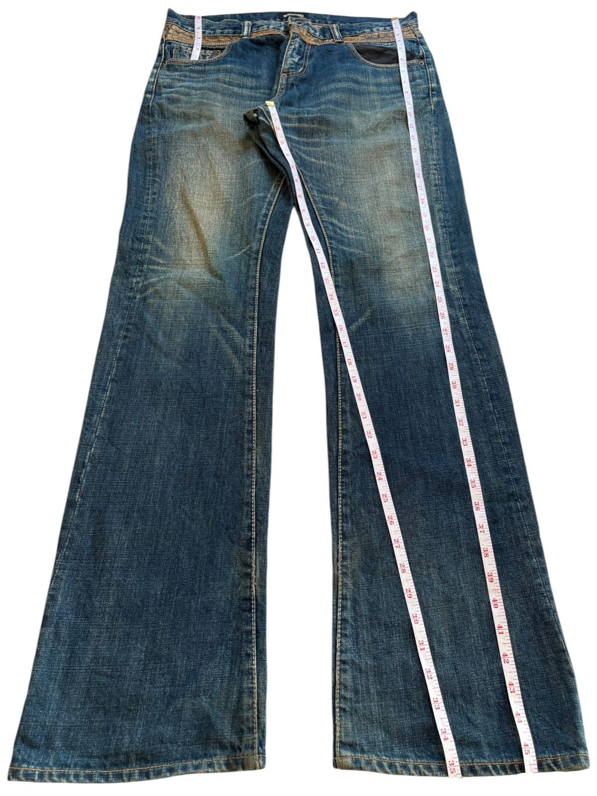 Japanese Brand Vintage Japanese Brand Mud Wash Embellished Baggy Jeans Size US 33 - 14 Thumbnail