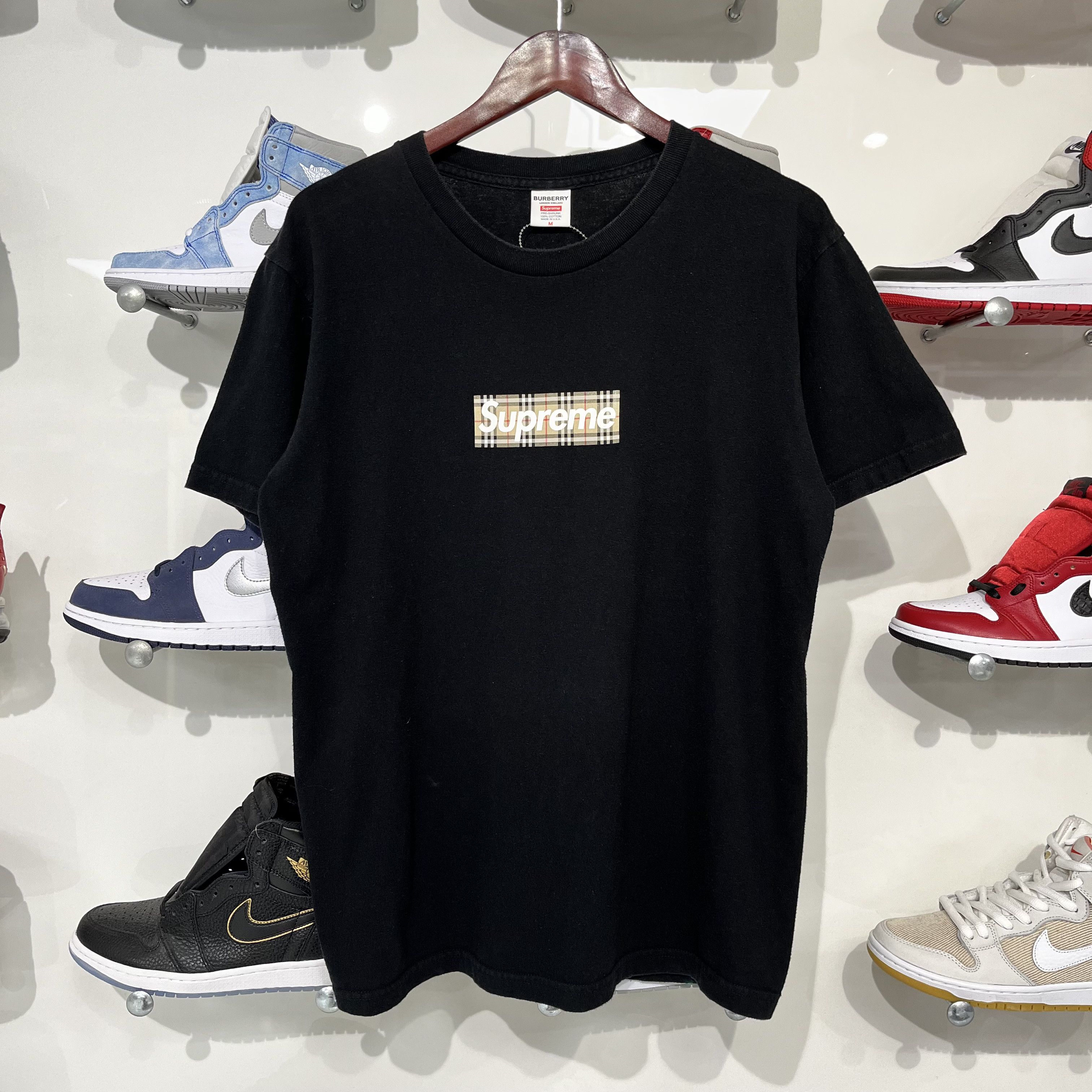 Supreme Supreme x Burberry Box Logo Tee Black | Grailed