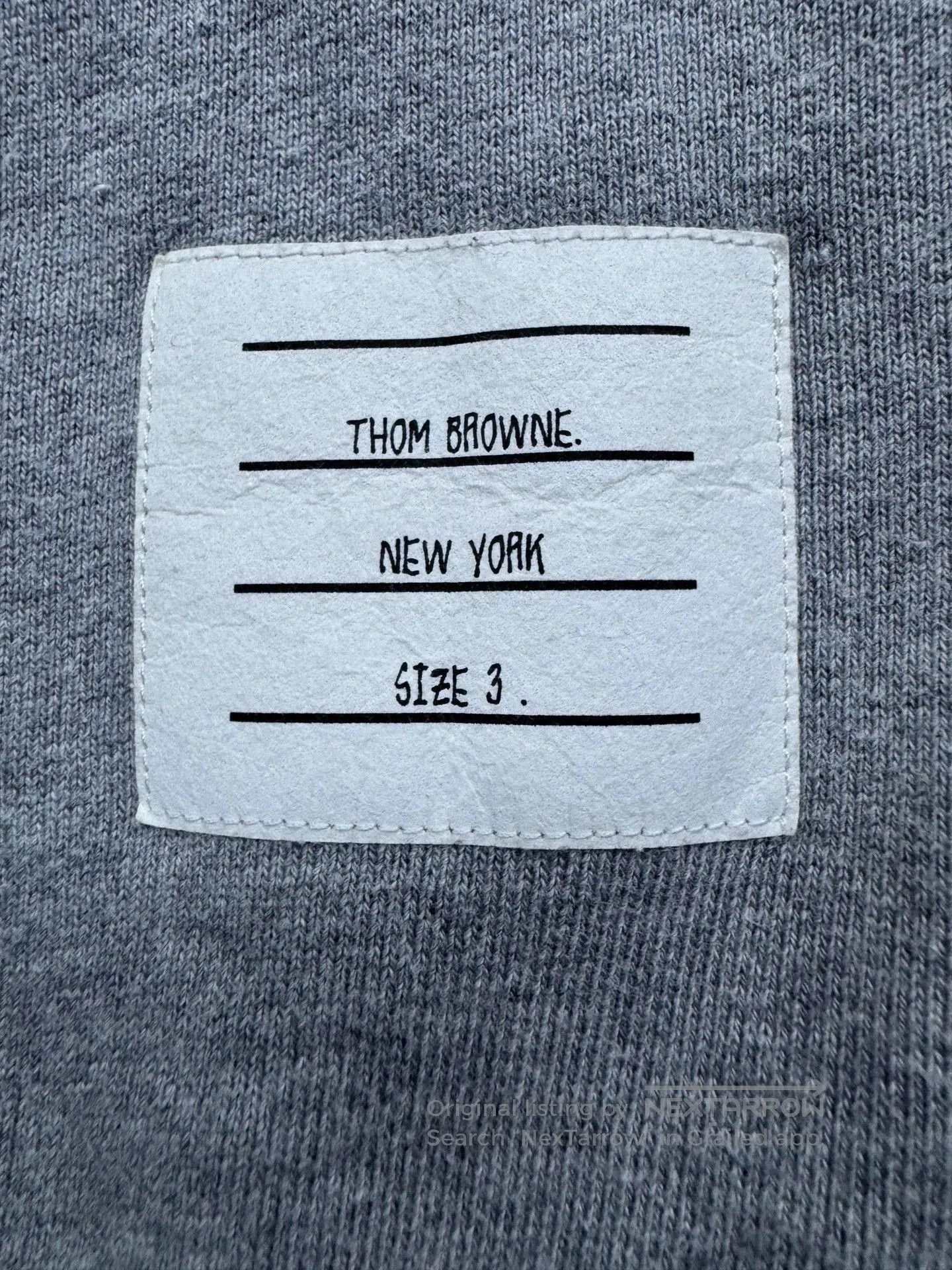 Thom Browne TB Authentic Light Gray Color Stripe Sweatshirt Size 3. Size US XL / EU 56 / 4 - 4 Thumbnail