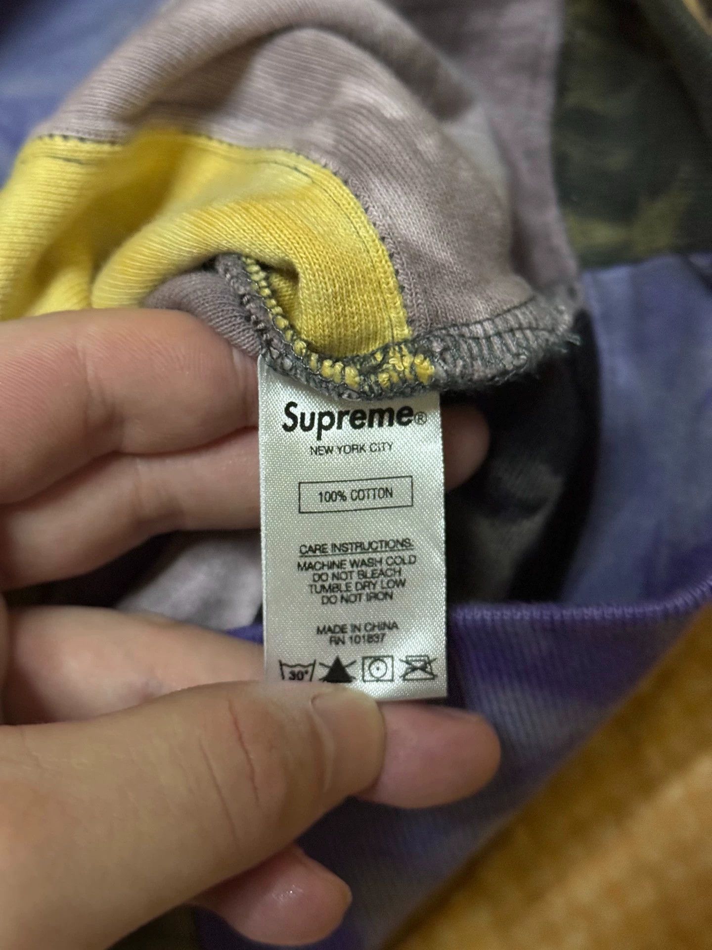 Supreme Supreme Patchwork Tie Dye Hoodie XL New With Tags Size US XL / EU 56 / 4 - 5 Thumbnail