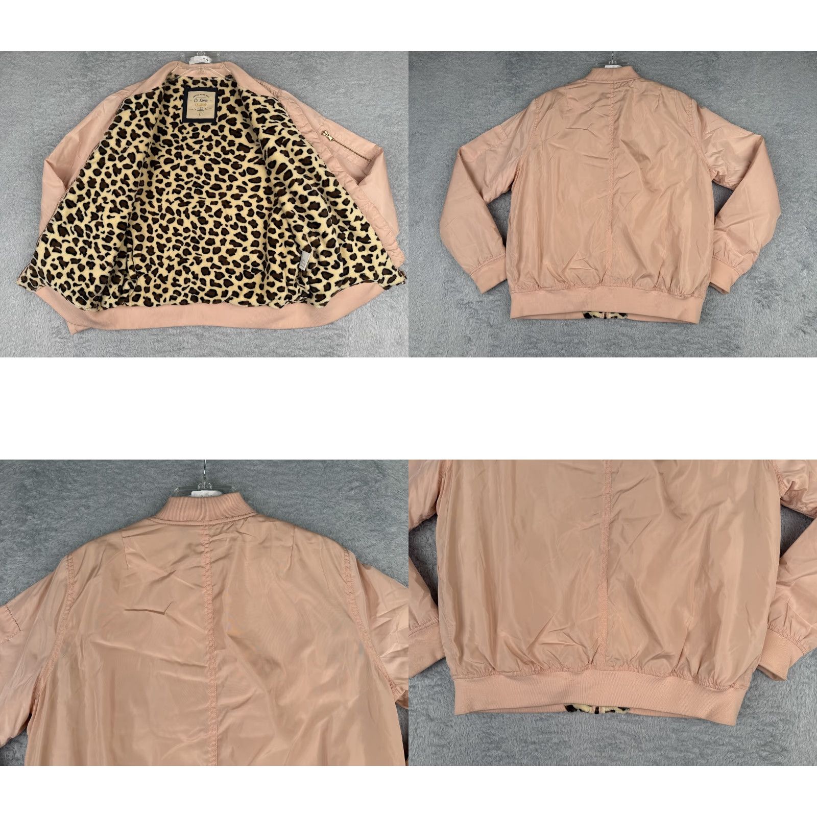 CI SONO Pink Softshell Jacket Womens Large Regular Fit Embroidered Logo Zipper Front Pocketes Full Zip