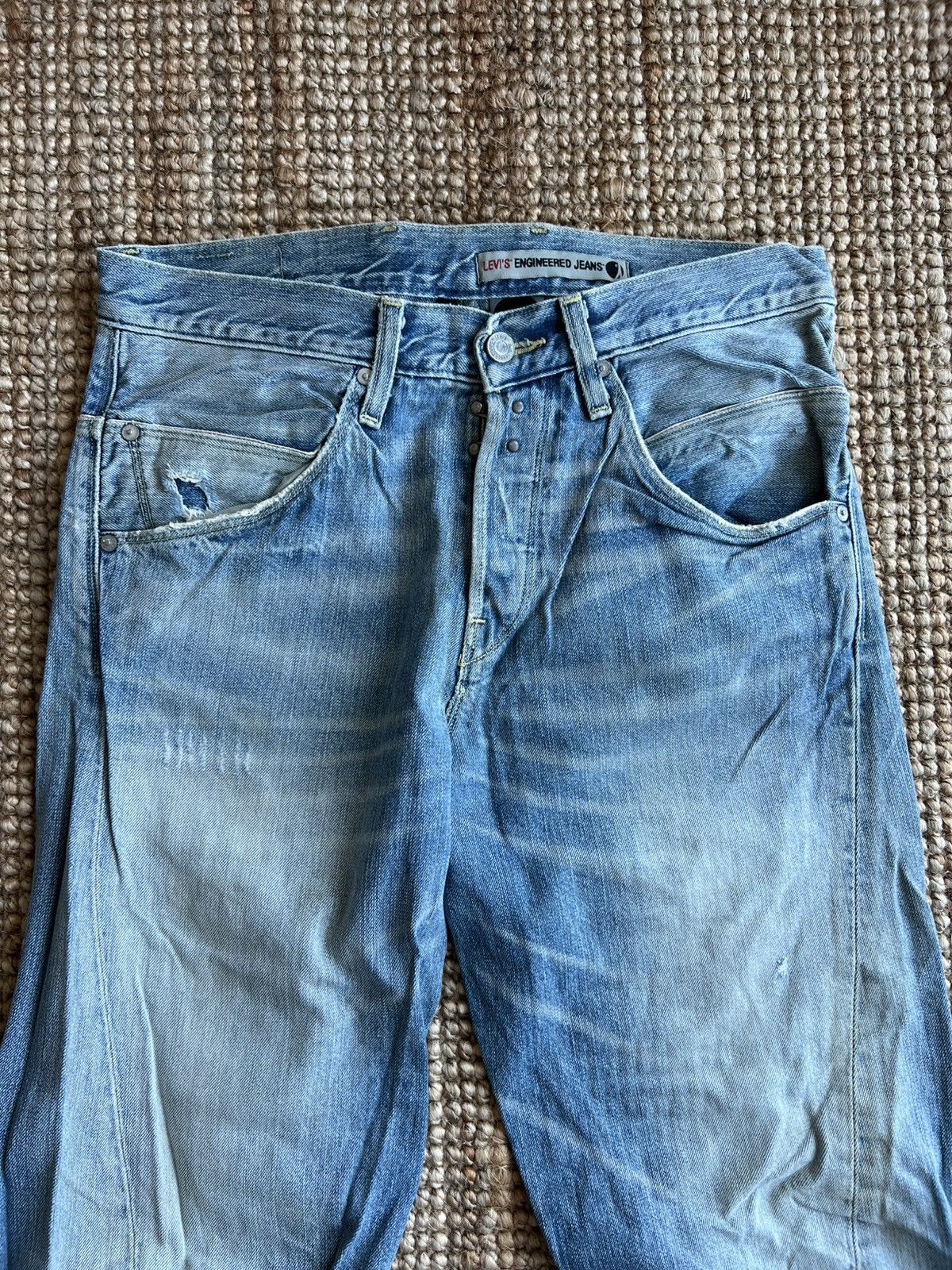 Levi's Levis Engineered Jeans Buckle Back Tag W31 Actual 33x33 Size US 31 - 2 Thumbnail