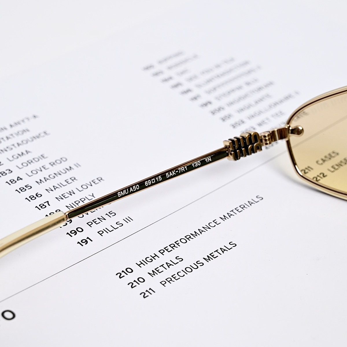 Miu Miu MIU MIU 0MU A50S GLASSES Size ONE SIZE - 6 Thumbnail