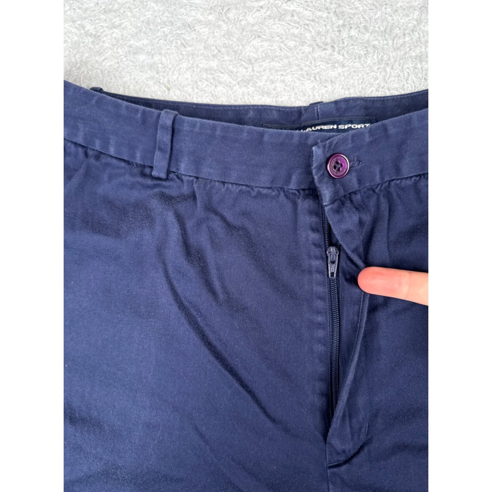 Vintage VINTAGE Polo Sport Ralph Lauren Shorts Women 12 Blue Pleated Cotton Twill 32x9 Size 34" / US 12 / IT 48 - 6 Thumbnail