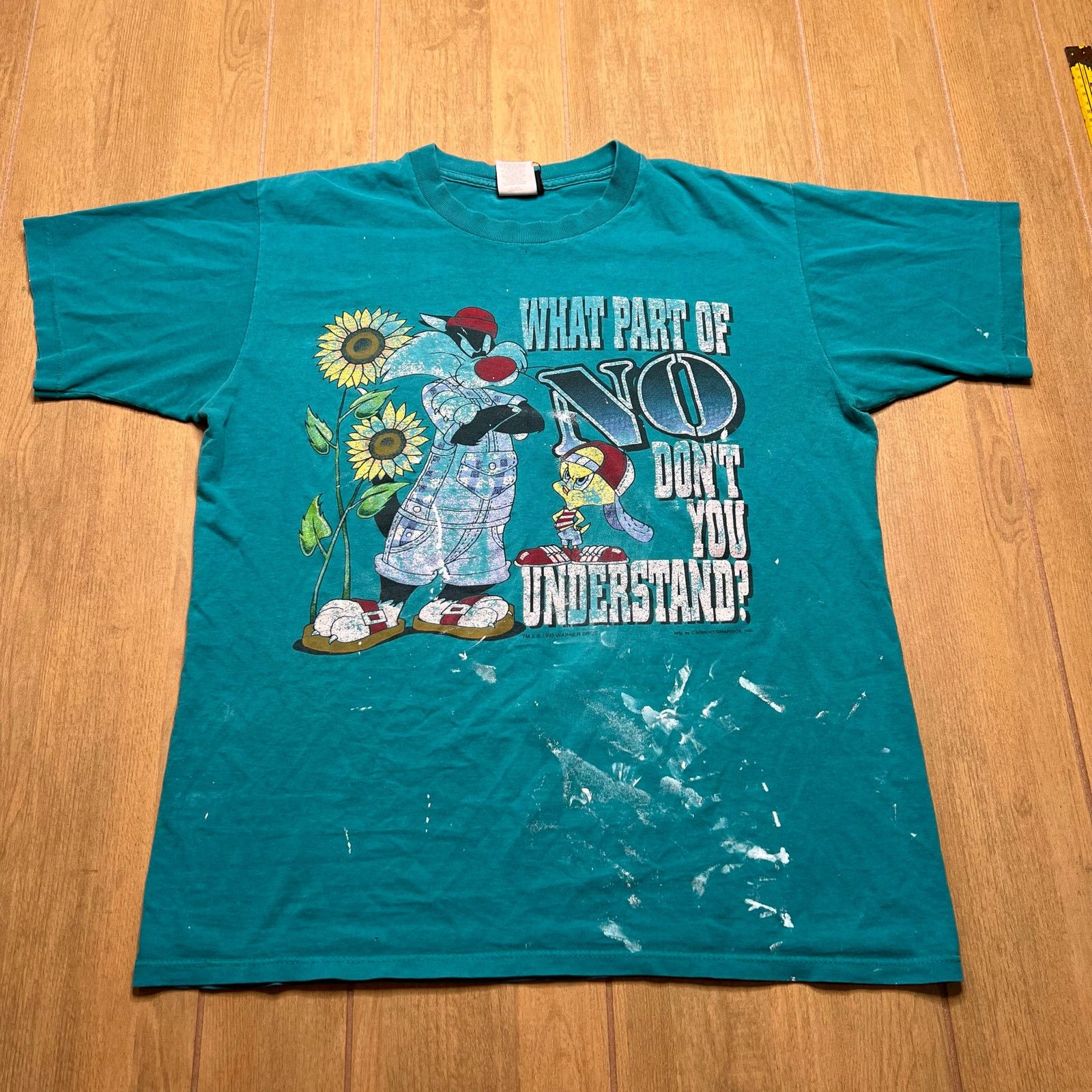 Vintage Vintage 1995 Looney Tunes Sylvester Tweety Shirt What Sz L Size US L / EU 52-54 / 3 - 1 Thumbnail