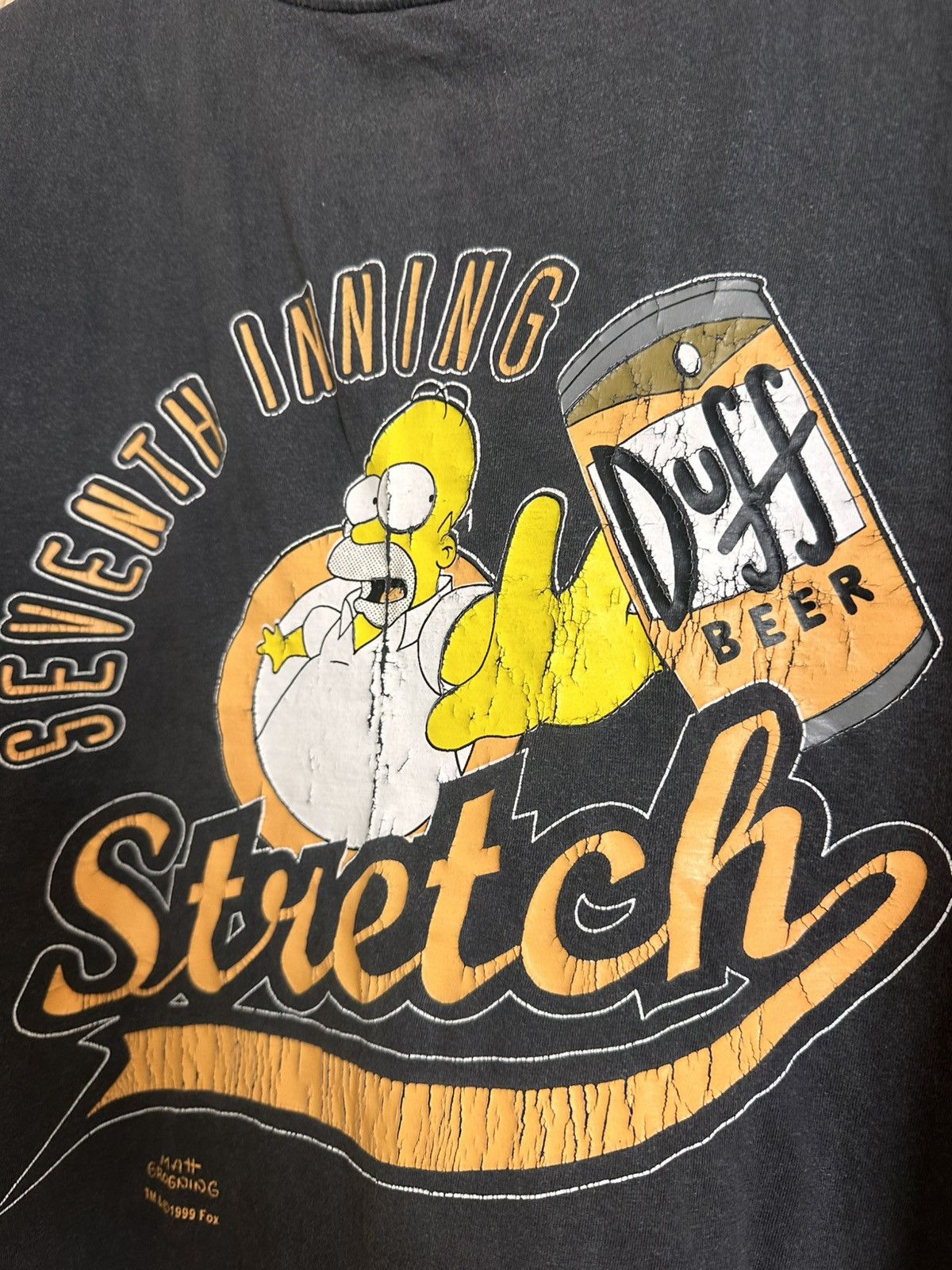 The Simpsons 🔥 The Simpsons 1999 Homer Duff Beer Vintage Cartoon T Shirt Size US M / EU 48-50 / 2 - 5 Thumbnail