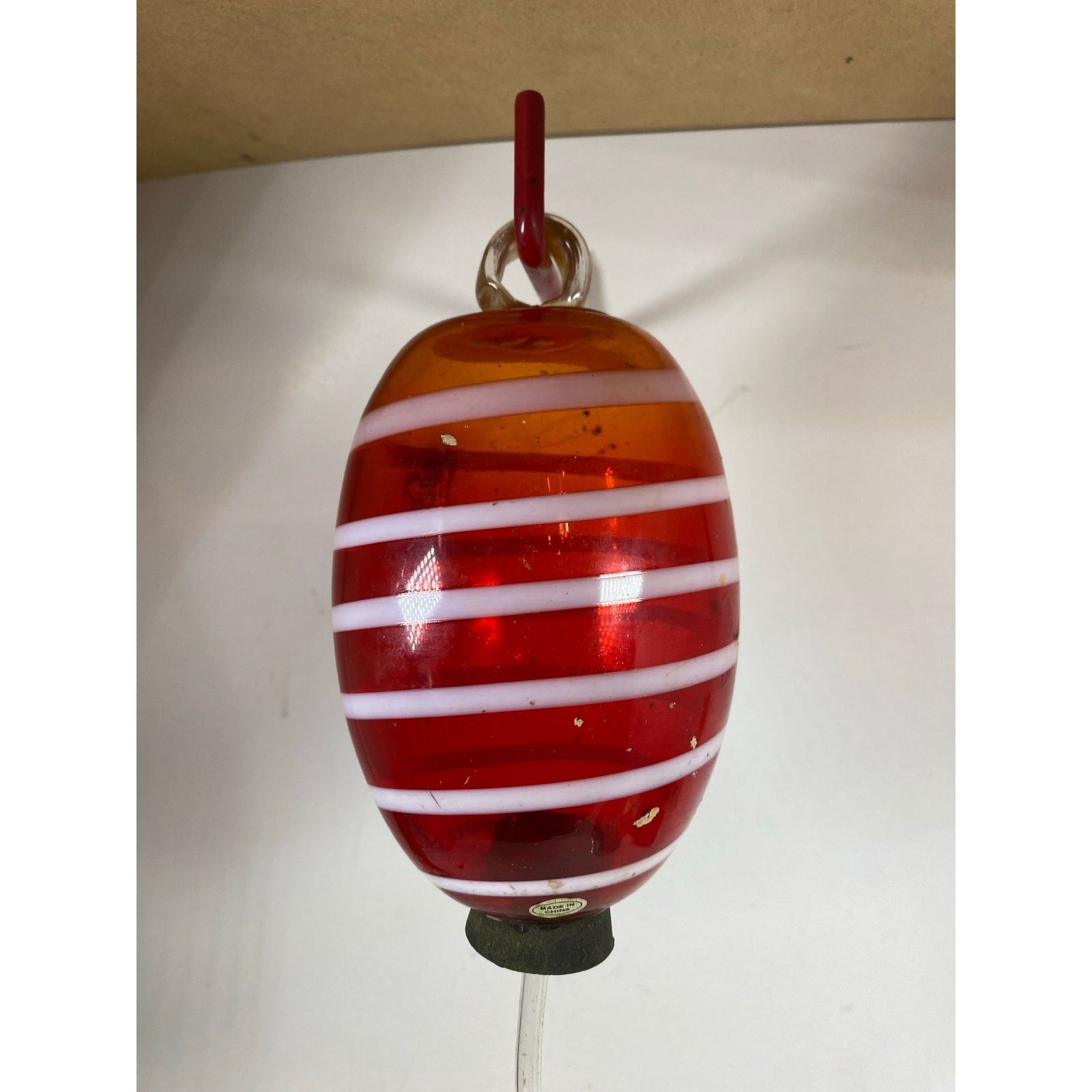 Other Hanging Hummingbird Feeder Hand Blown Glass Art Size ONE SIZE - 1 Thumbnail