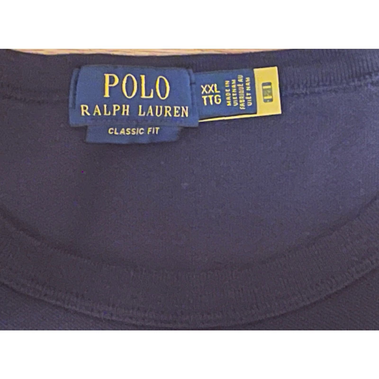 Polo Ralph Lauren Polo Ralph Lauren T-Shirt Men Classic Fit S/S Crew Neck Navy White Embroidered Logo Sz XXL Size US XXL / EU 58 / 5 - 3 Thumbnail