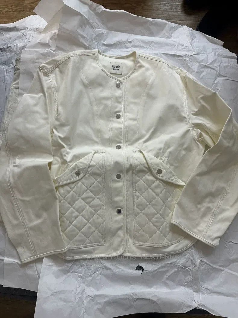 Hermes Hermes Classic design of white top Size XS / US 0-2 / IT 36-38 - 4 Thumbnail