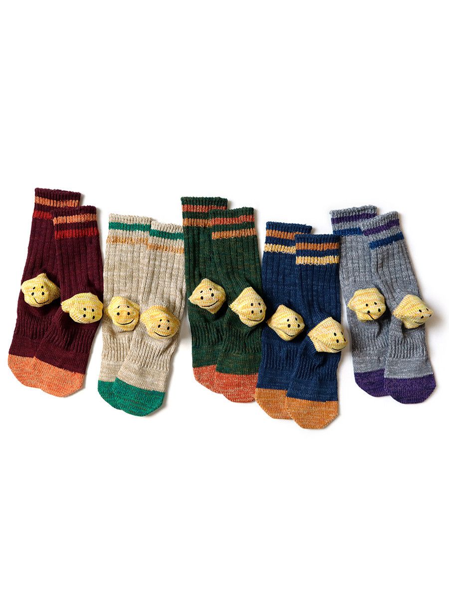 Kapital Kapital 60 IVY Rainbowy Smile Happy Heel Hold Socks Size ONE SIZE - 5 Thumbnail