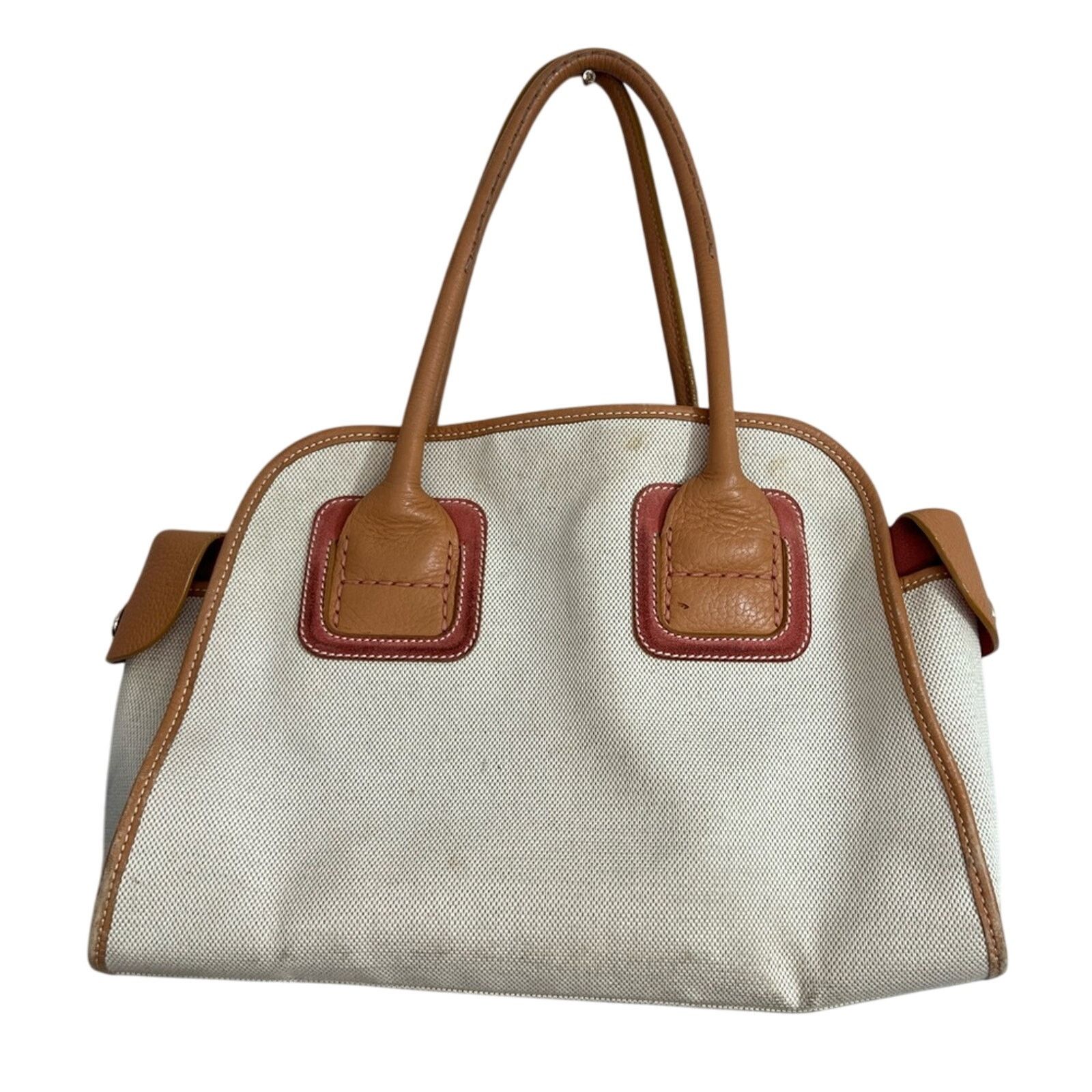 Hogan HOGAN Leather And Canvass Satchel Bag Made in Italy Size ONE SIZE - 2 Thumbnail