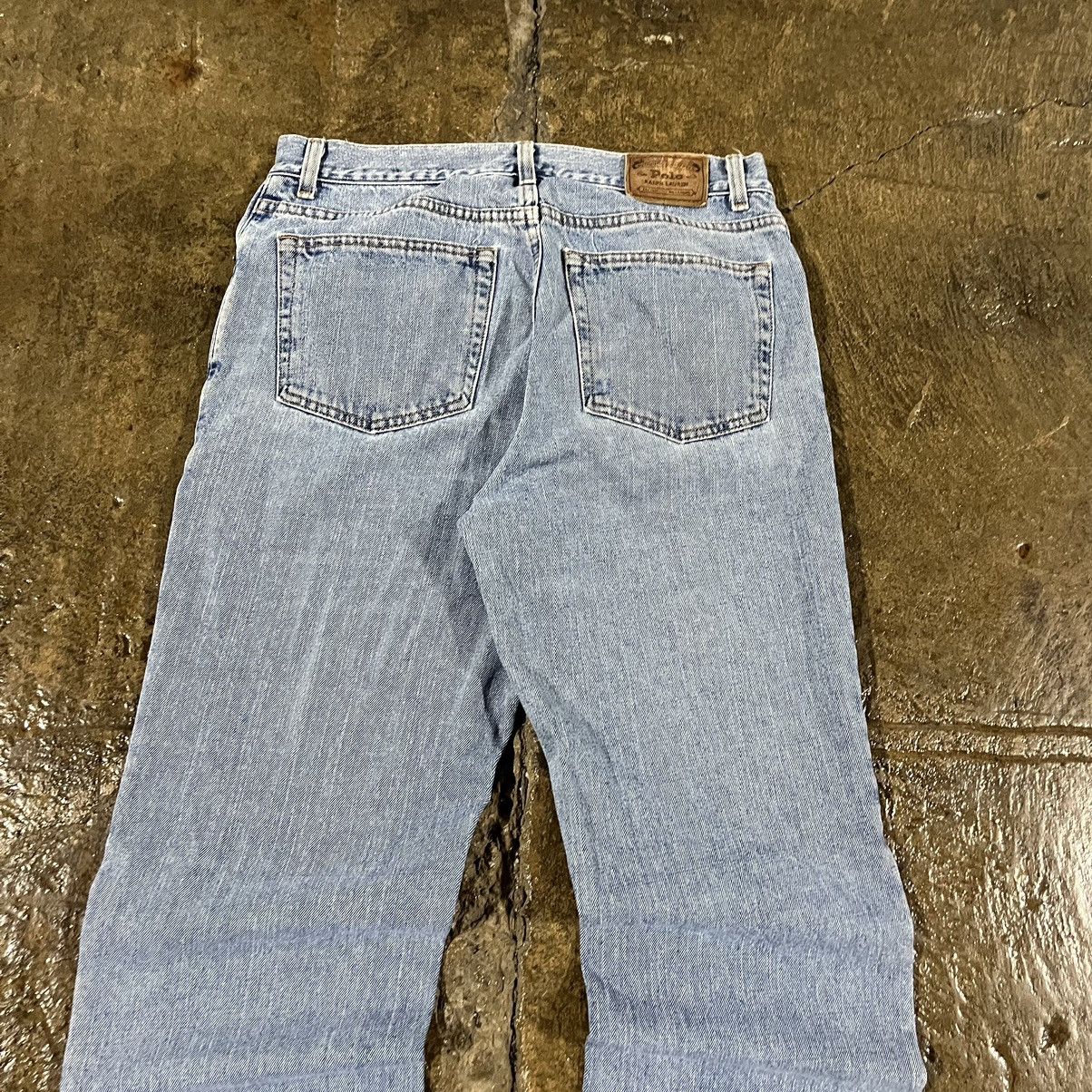 Polo Ralph Lauren × RRL Ralph Lauren × Vintage Polo Ralph Lauren Vintage Y2K Faded Light Wash Jeans Size US 32 / EU 48 - 4 Thumbnail