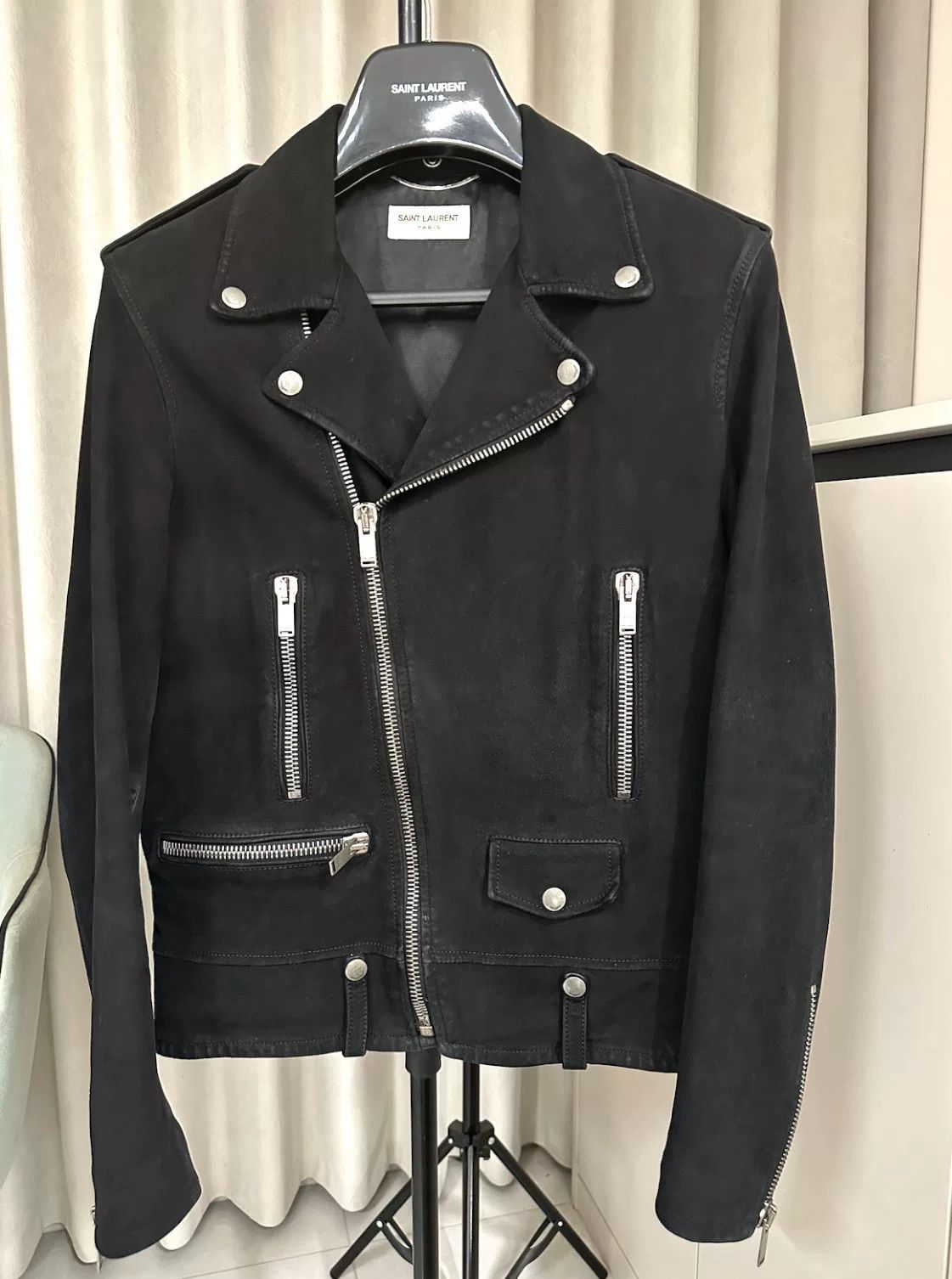 Saint Laurent Paris Saint Laurent Black Suede Leather Jacket Size US M / EU 48-50 / 2 - 1 Thumbnail