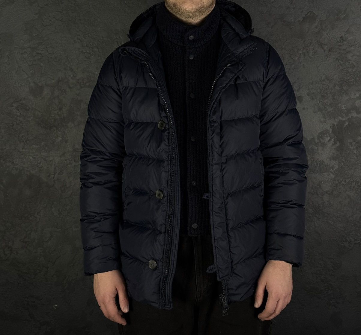 Herno HERNO Mens Polar-Tech Jacket Down Puffer Dark Blue 50 Size US M / EU 48-50 / 2 - 1 Thumbnail