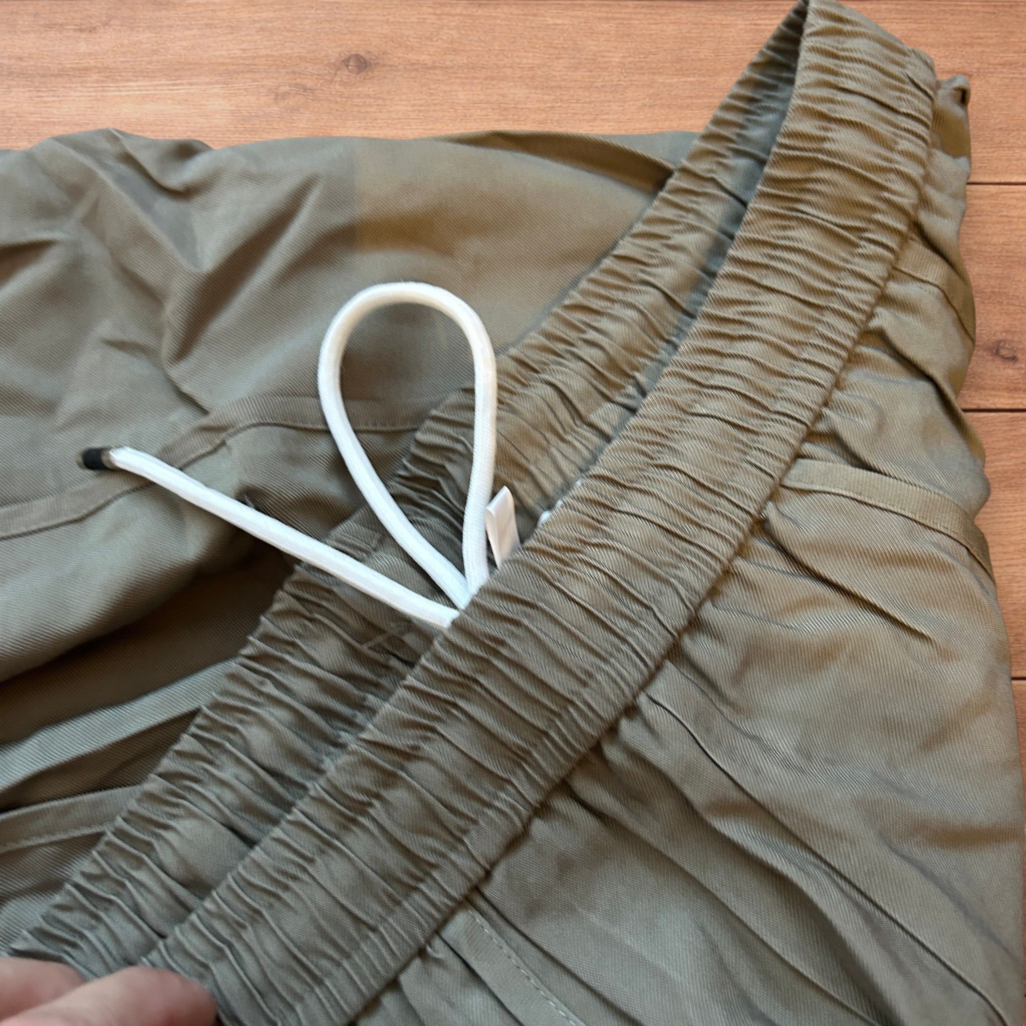 Japanese Brand Insane super baggy wide leg skater trousers in khaki. Size US 34 / EU 50 - 5 Thumbnail