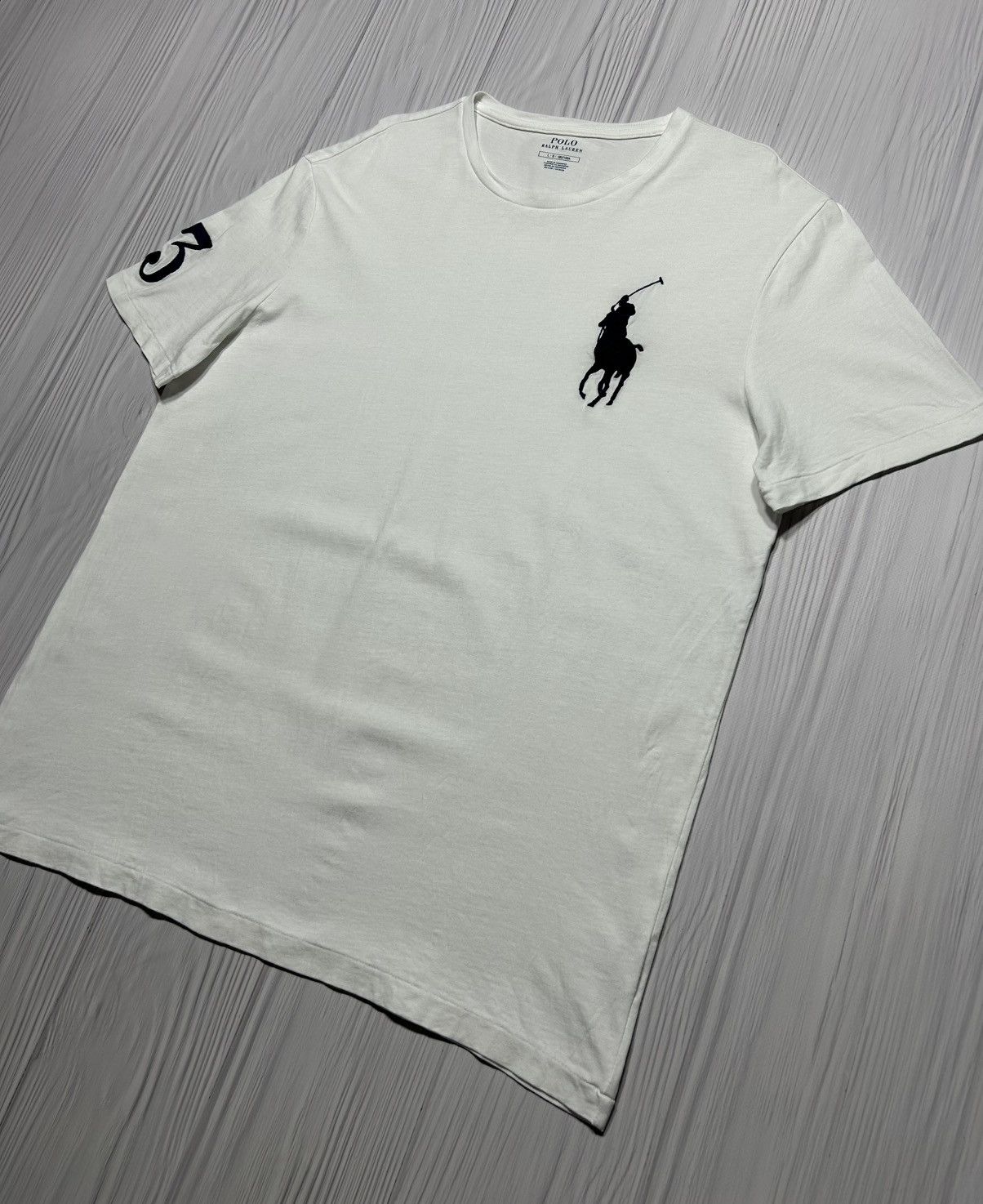 Lauren Ralph Lauren Vintage Polo Ralph Lauren Number 3 Polo T-Shirt Size L Size US L / EU 52-54 / 3 - 2 Thumbnail