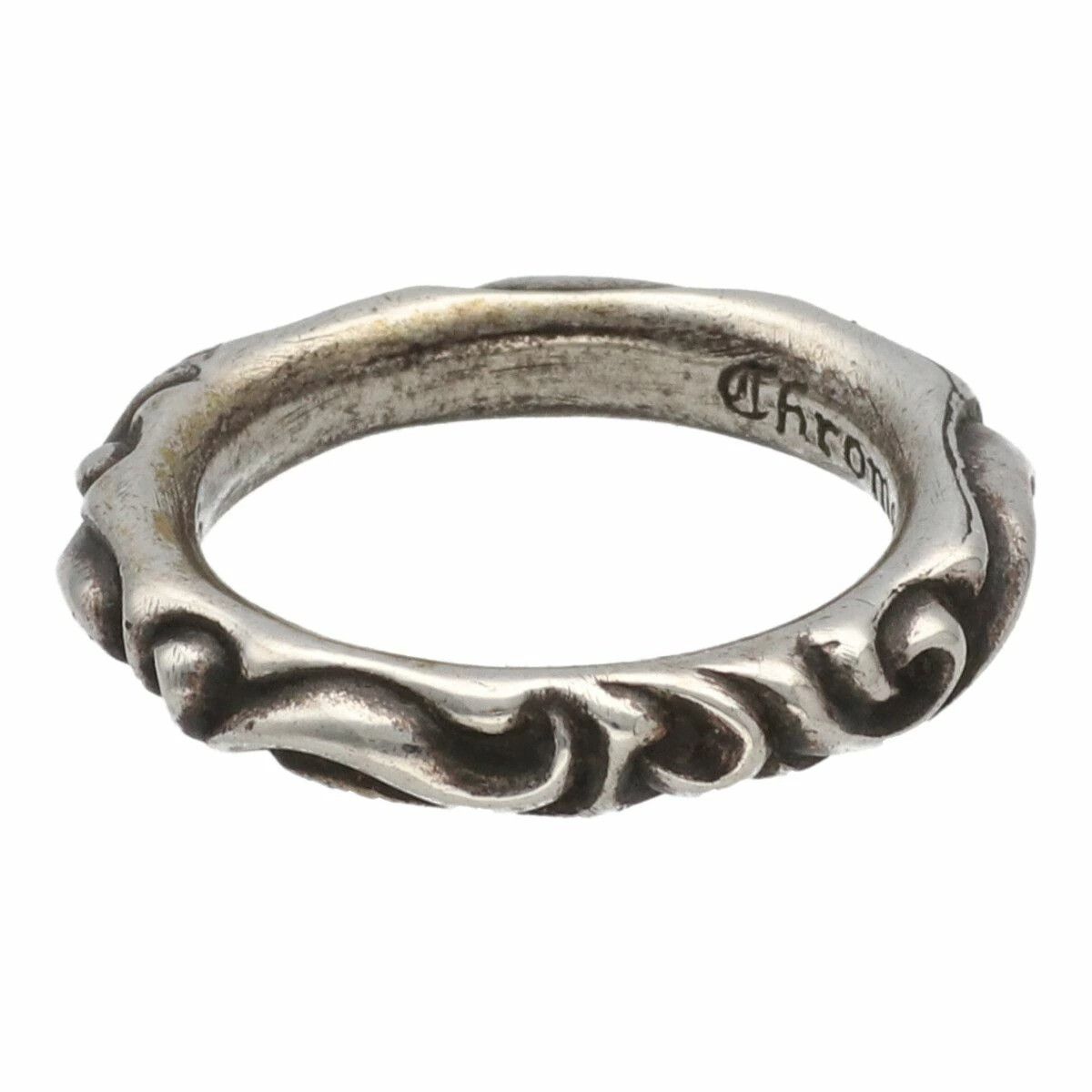 Chrome Hearts RARE SIZE! 10 CHROME HEARTS SCROLL BAND RING silver Size ONE SIZE - 3 Thumbnail