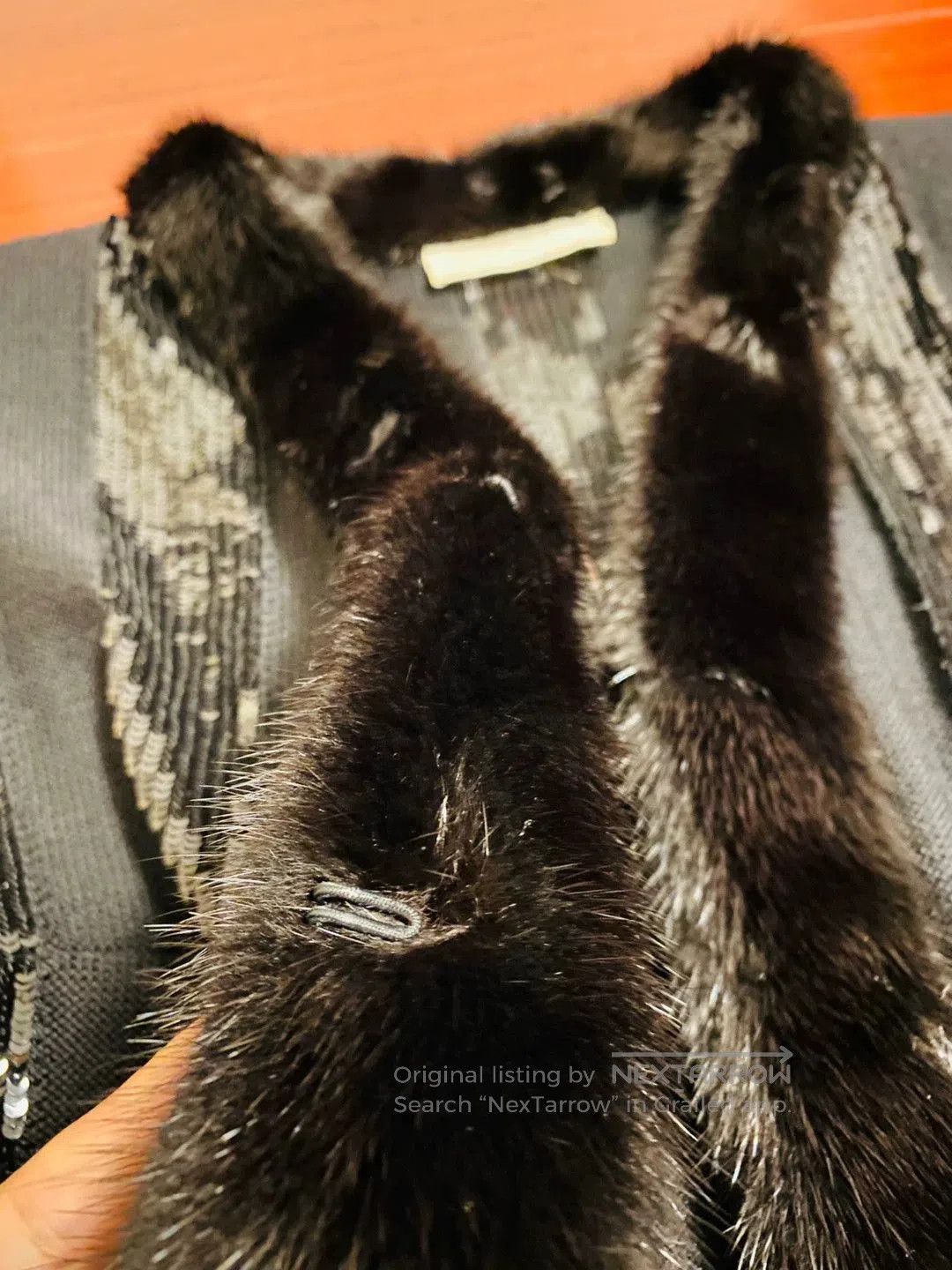 Valentino Valentino Sequin Black Fur Coat. Size US S / EU 44-46 / 1 - 8 Thumbnail