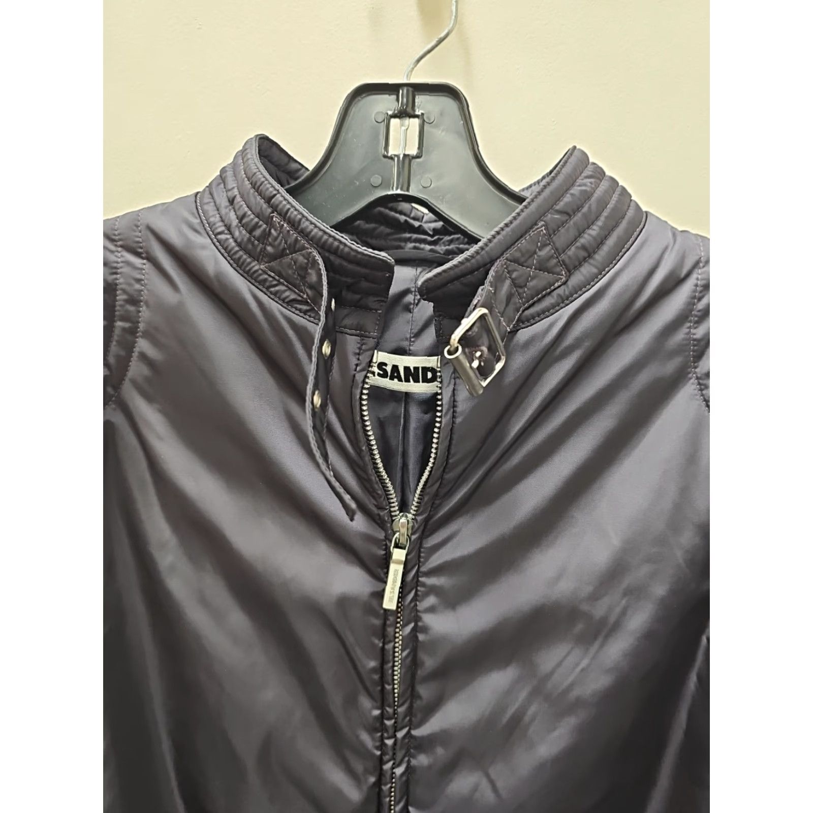 Jil Sander JIL SANDER Belted MOTORCYCLE Jacket SZ 40 Women Multicolor Purple Navy Belted Motorcycle Jacket Women 40 Size S / US 4 / IT 40 - 6 Thumbnail