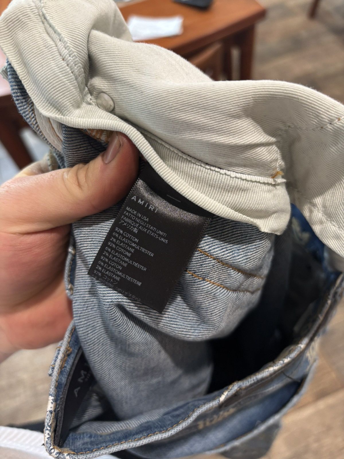 Amiri Lightwash Bandana Print Jeans Size US 34 / EU 50 - 6 Thumbnail