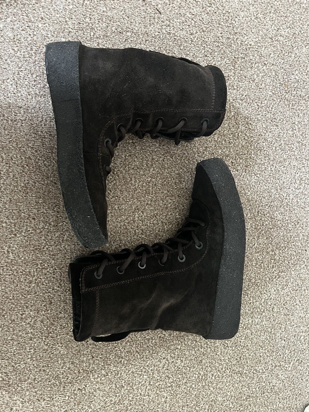 image of Yeezy Season 4 Crepe Boots (Oil) in Brown, Men's (Size 8)