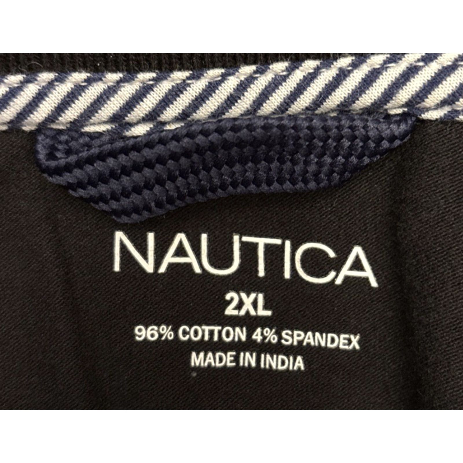 Nautica Nautica Polo Shirt Womens 2XL Black Short Sleeve Collared Pullover Cotton Blend Knit Logo Stitched Basic Classic Preppy Size XXL / US 16-18 / IT 52-54 - 3 Thumbnail